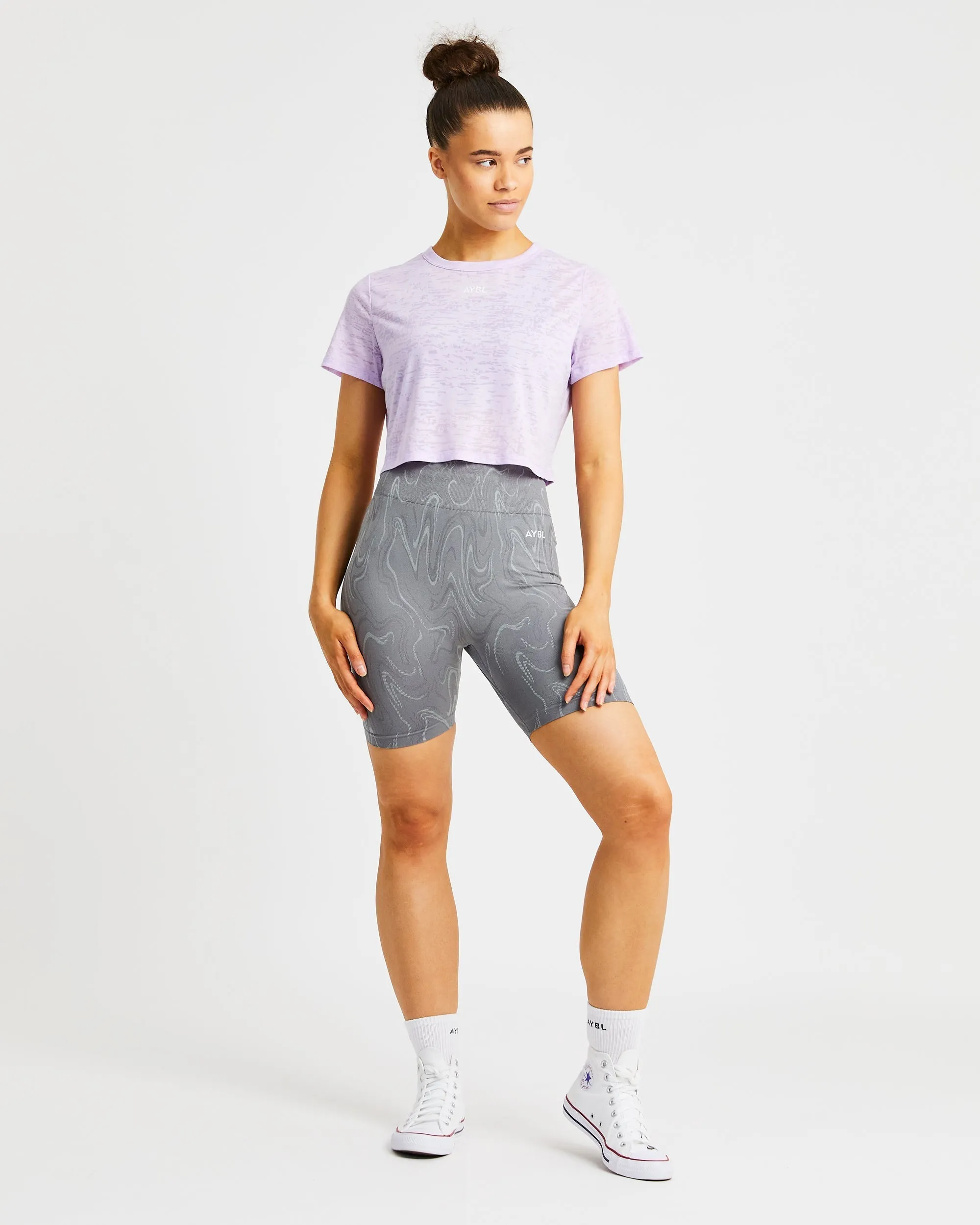Velocity Crop T Shirt - Lilac sold by AYBL product image thumbnail 3