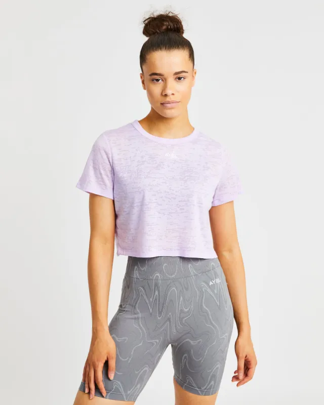Velocity Crop T Shirt - Lilac sold by AYBL