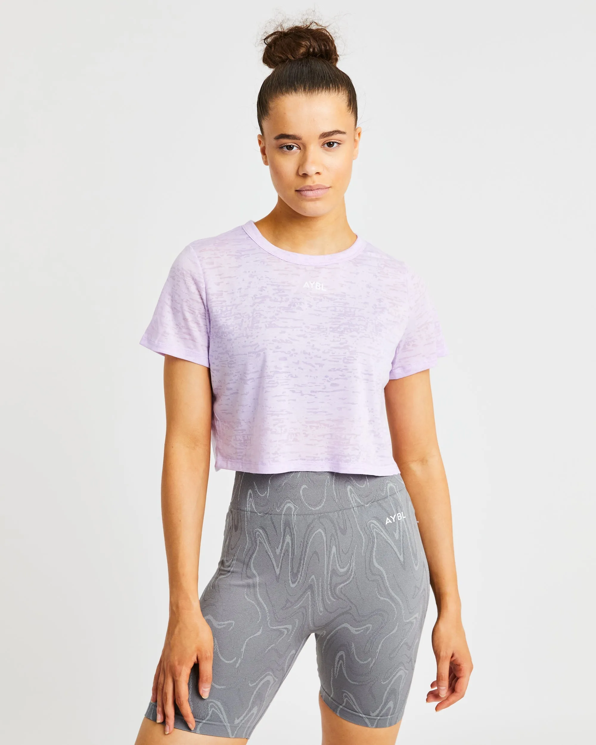 Velocity Crop T Shirt - Lilac sold by AYBL