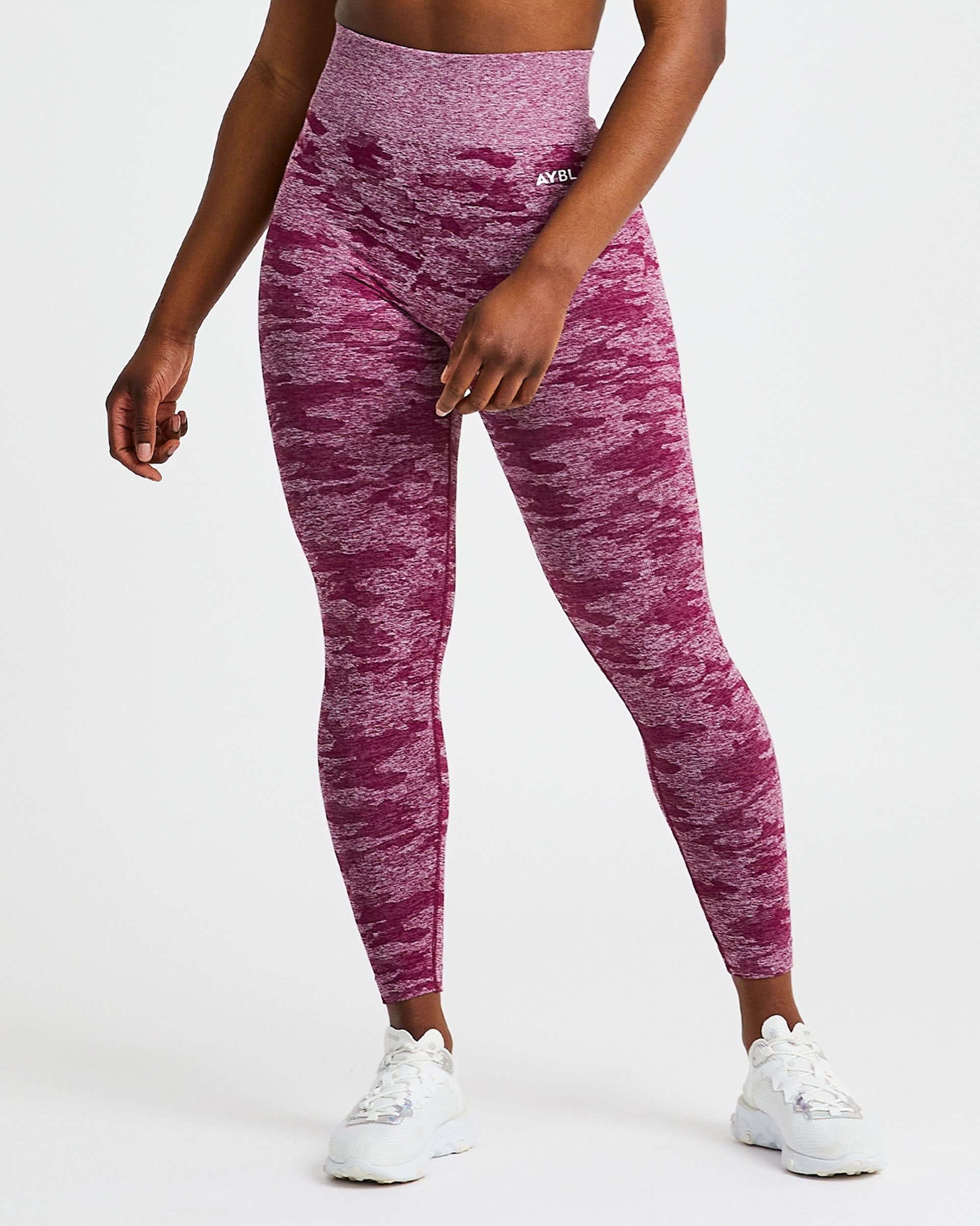 Evolve Camo Seamless Leggings - Burgundy sold by AYBL