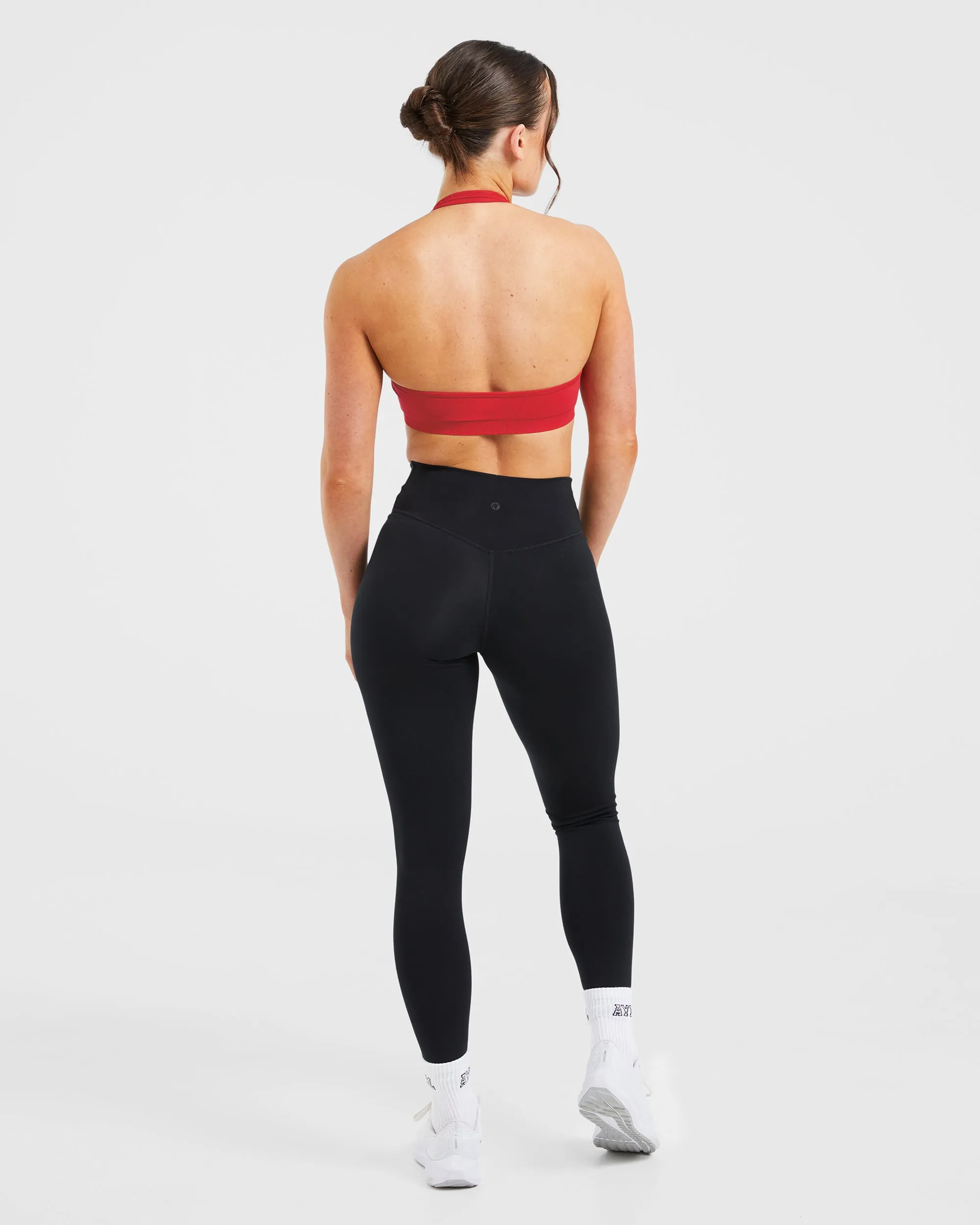 Essential Seamless Halterneck Sports Bra - Red sold by AYBL product image thumbnail 4