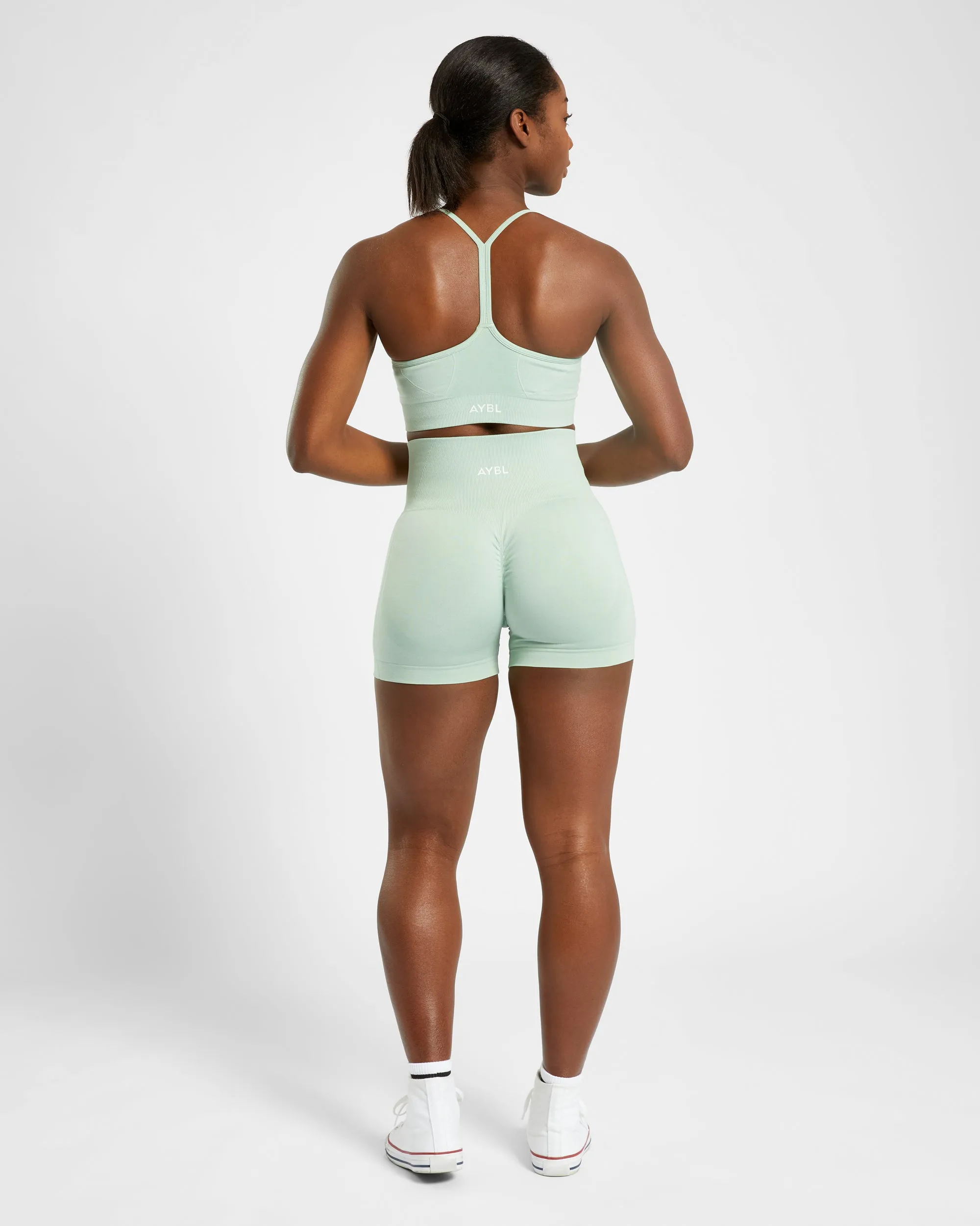 Empower Seamless Sports Bra - Spring Green Marl sold by AYBL product image thumbnail 4