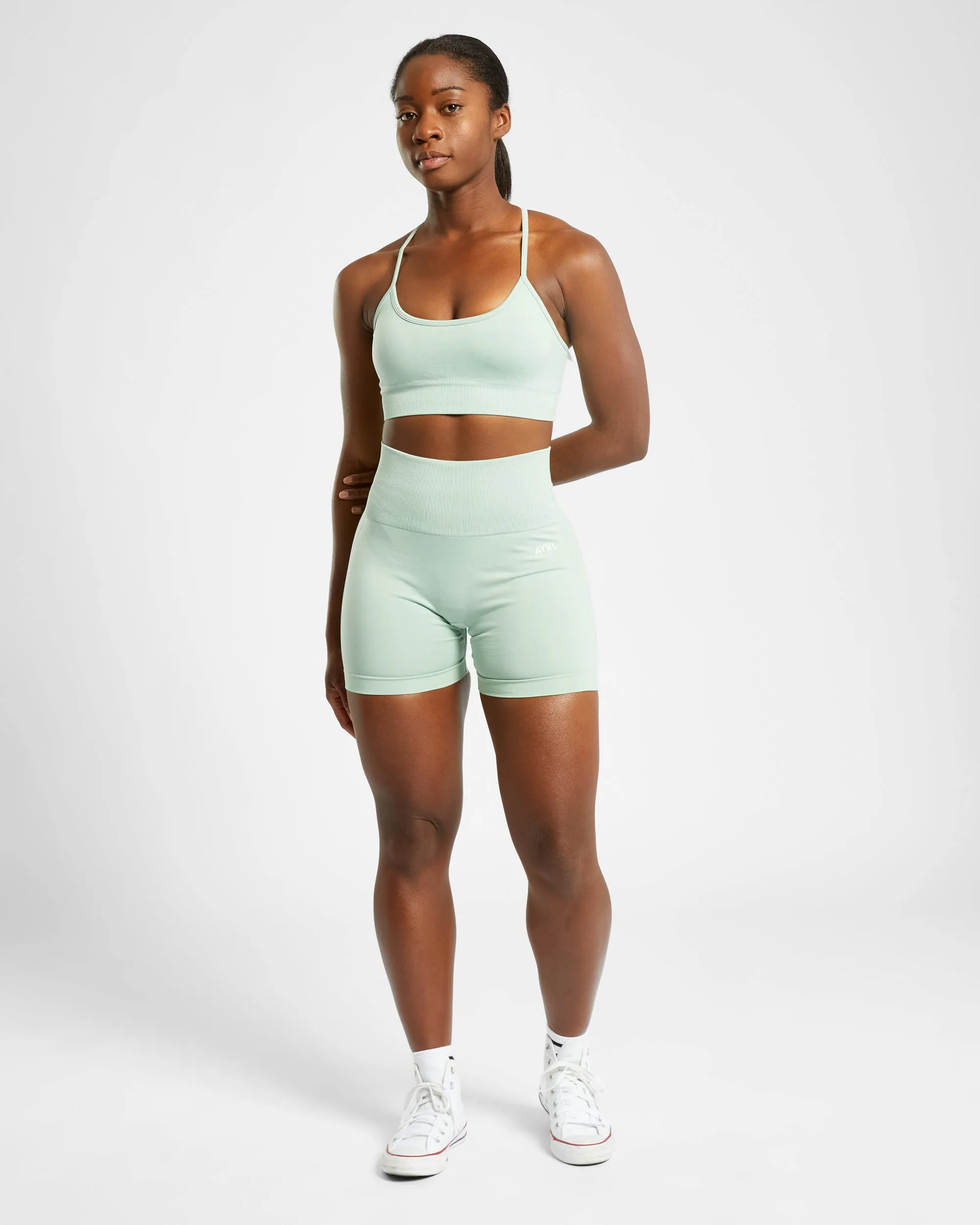 Empower Seamless Sports Bra - Spring Green Marl sold by AYBL product image thumbnail 3