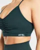 Essential Ruched Sports Bra - Forest Green sold by AYBL