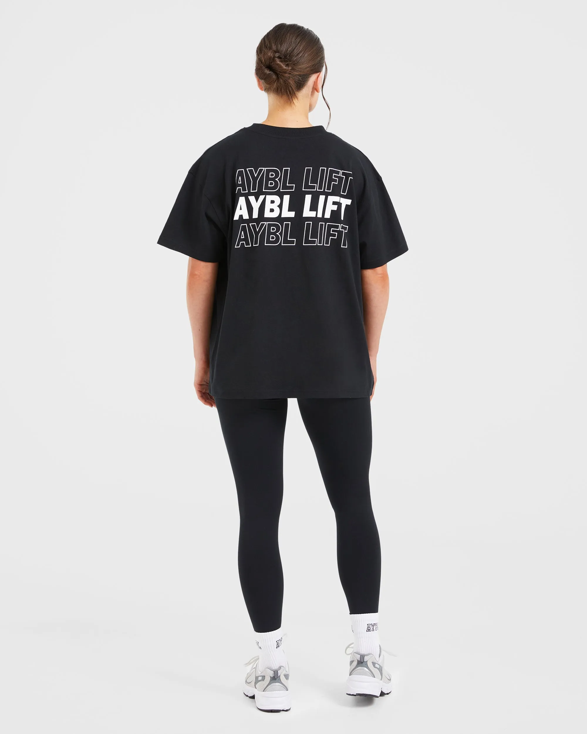 AYBL Lift Italic Oversized T Shirt - Black sold by AYBL product image thumbnail 4