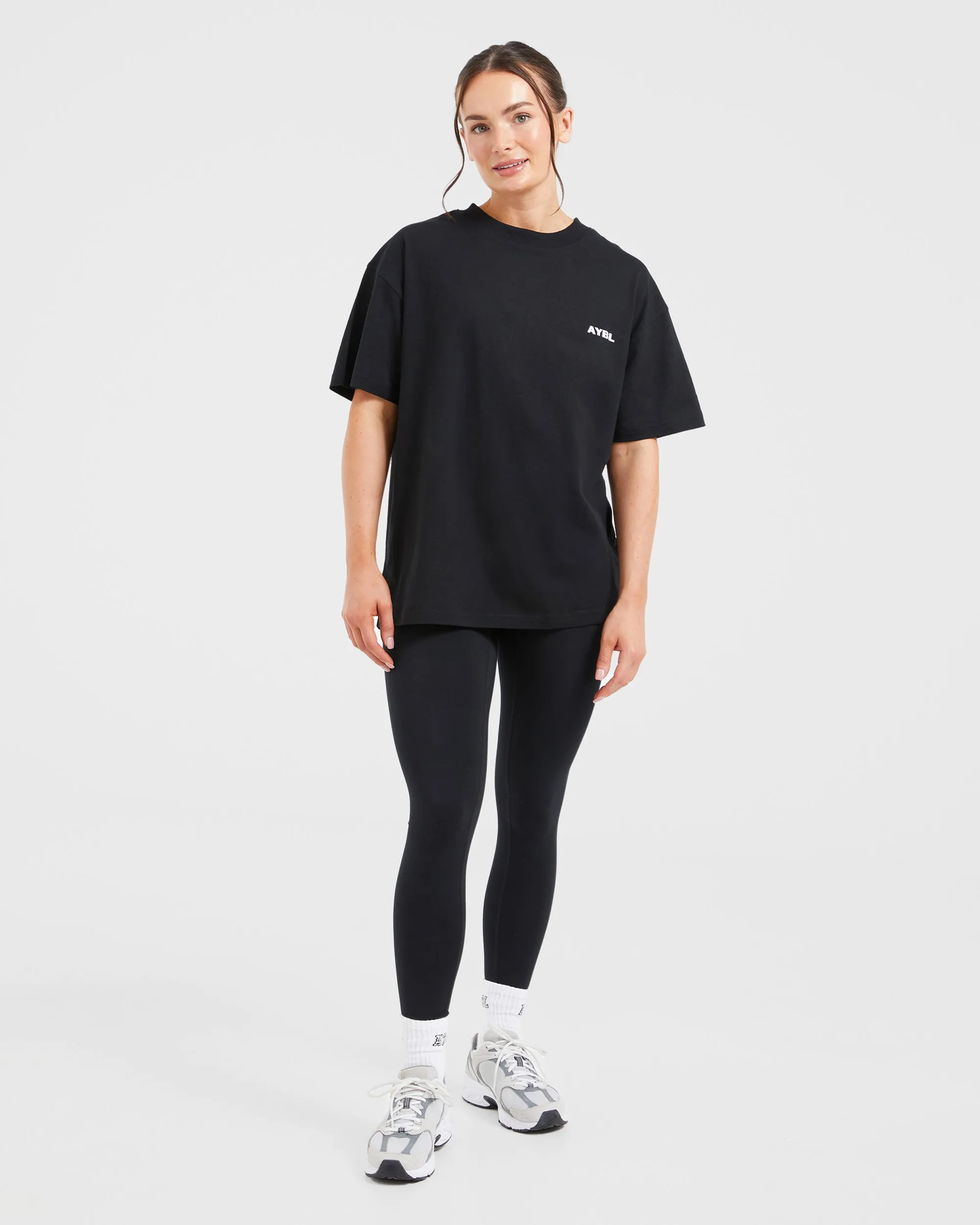 AYBL Lift Italic Oversized T Shirt - Black sold by AYBL product image thumbnail 3