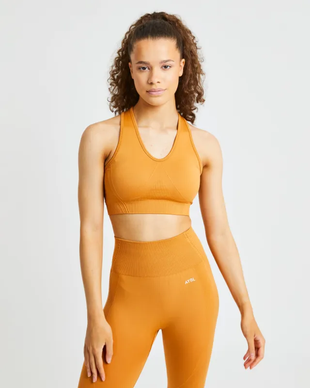Balance V2 Seamless Sports Bra - Spiced Orange sold by AYBL