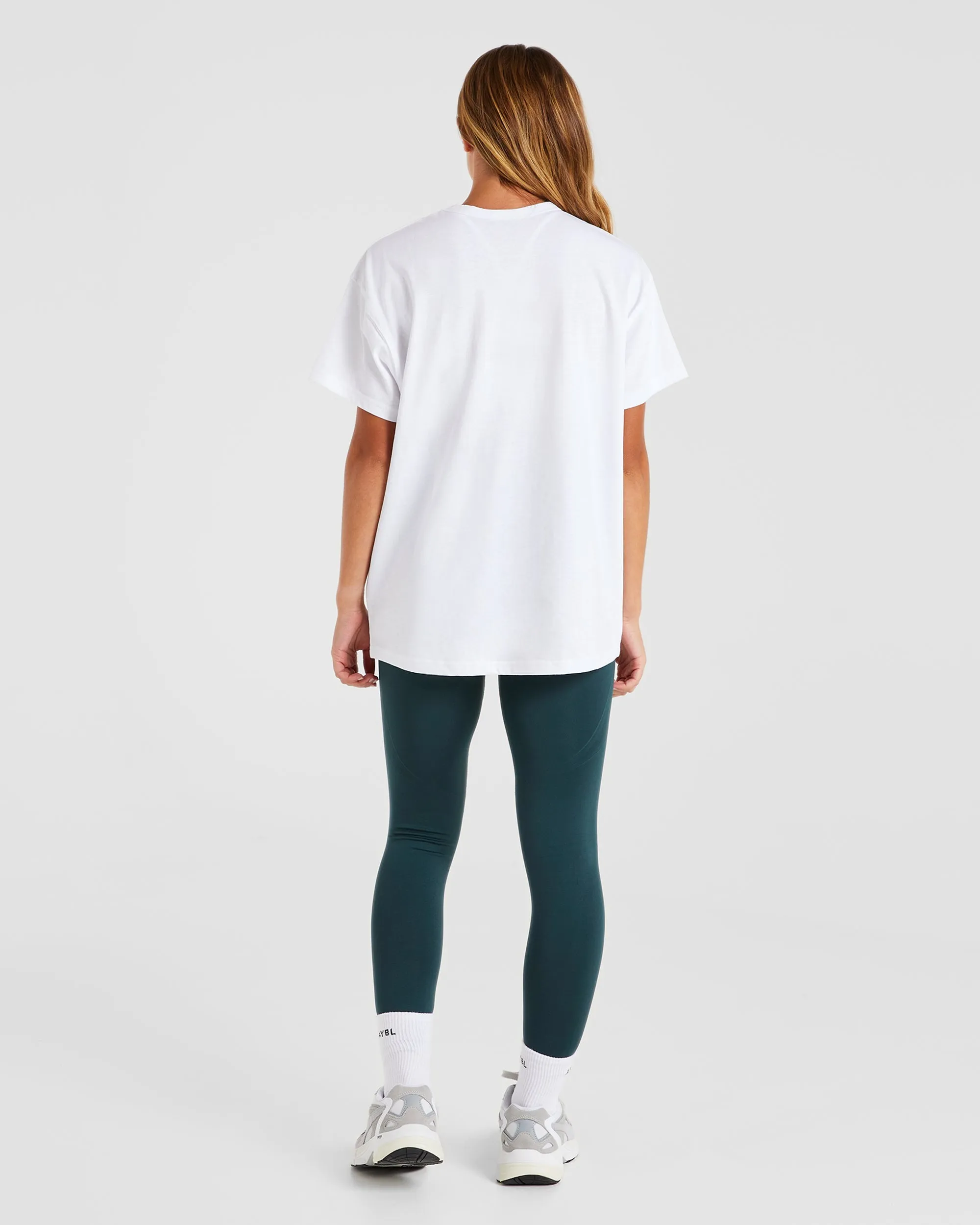 Athletics 18 Oversized T Shirt - White/Dark Green sold by AYBL product image thumbnail 4