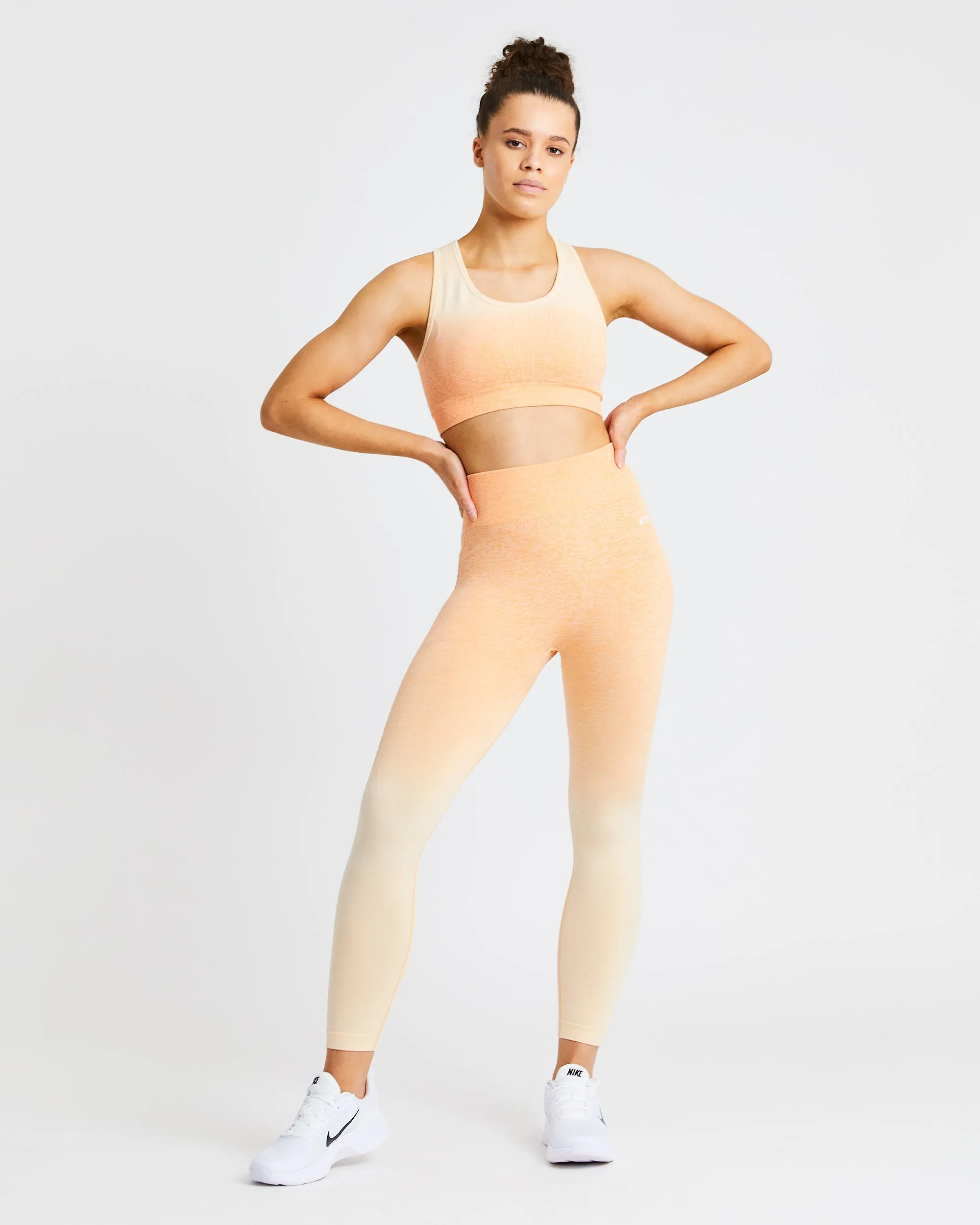 Pulse Ombré Seamless Leggings - Orange sold by AYBL product image thumbnail 3