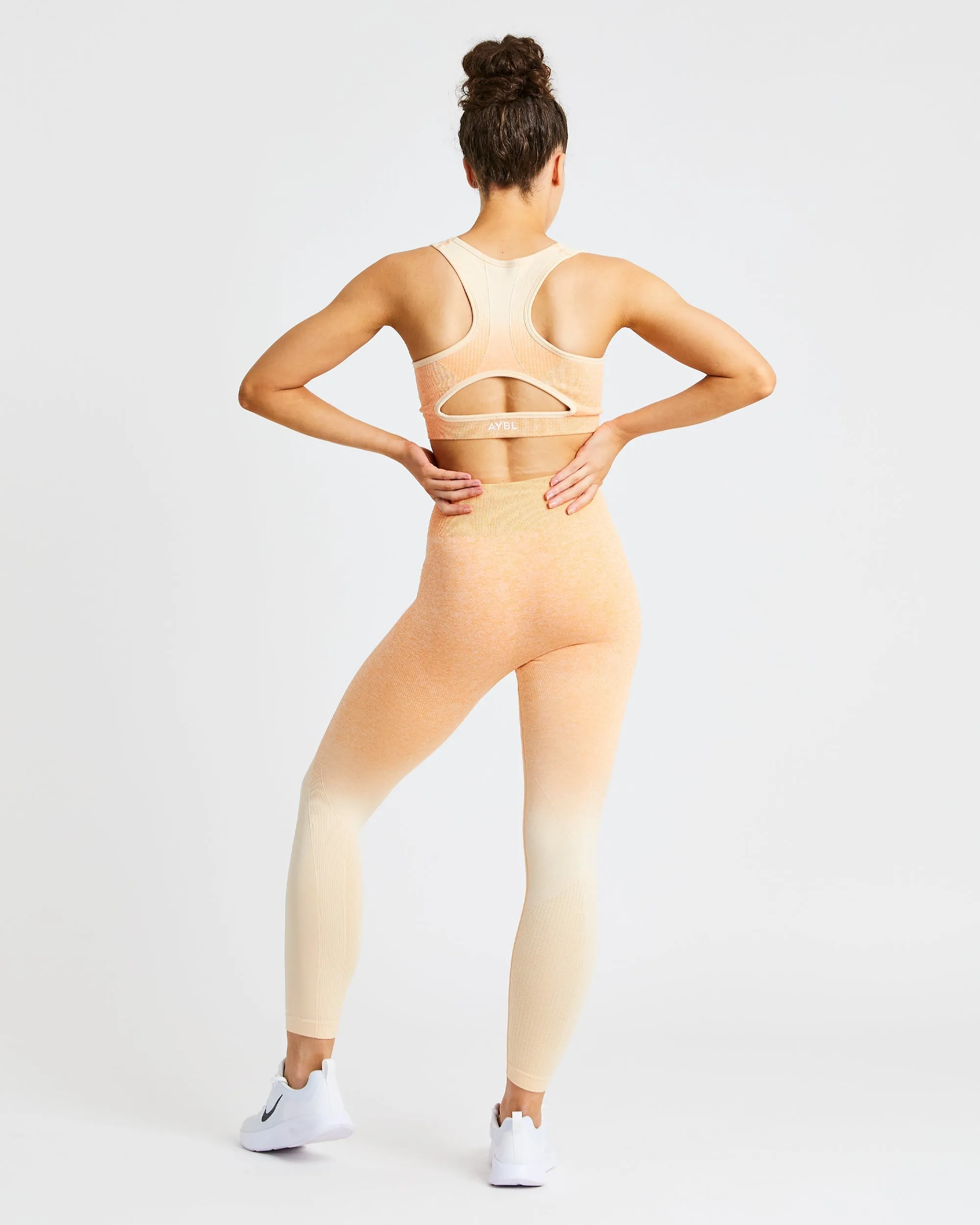 Pulse Ombré Seamless Leggings - Orange sold by AYBL product image thumbnail 4