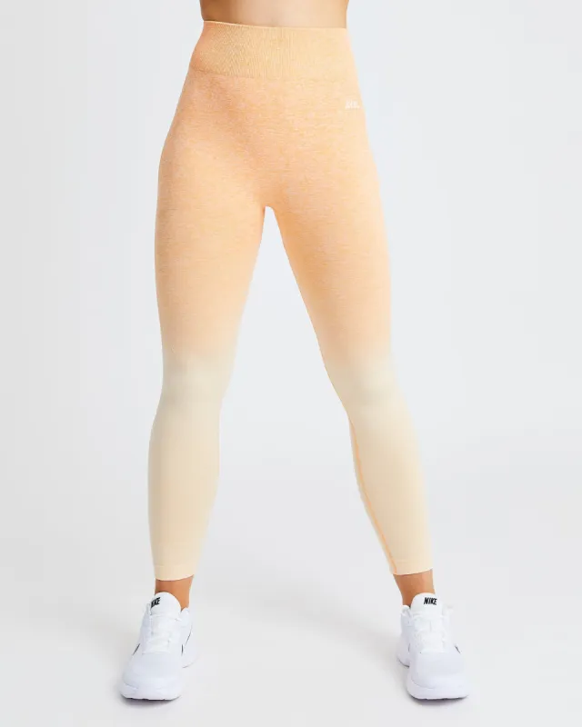 Pulse Ombré Seamless Leggings - Orange sold by AYBL