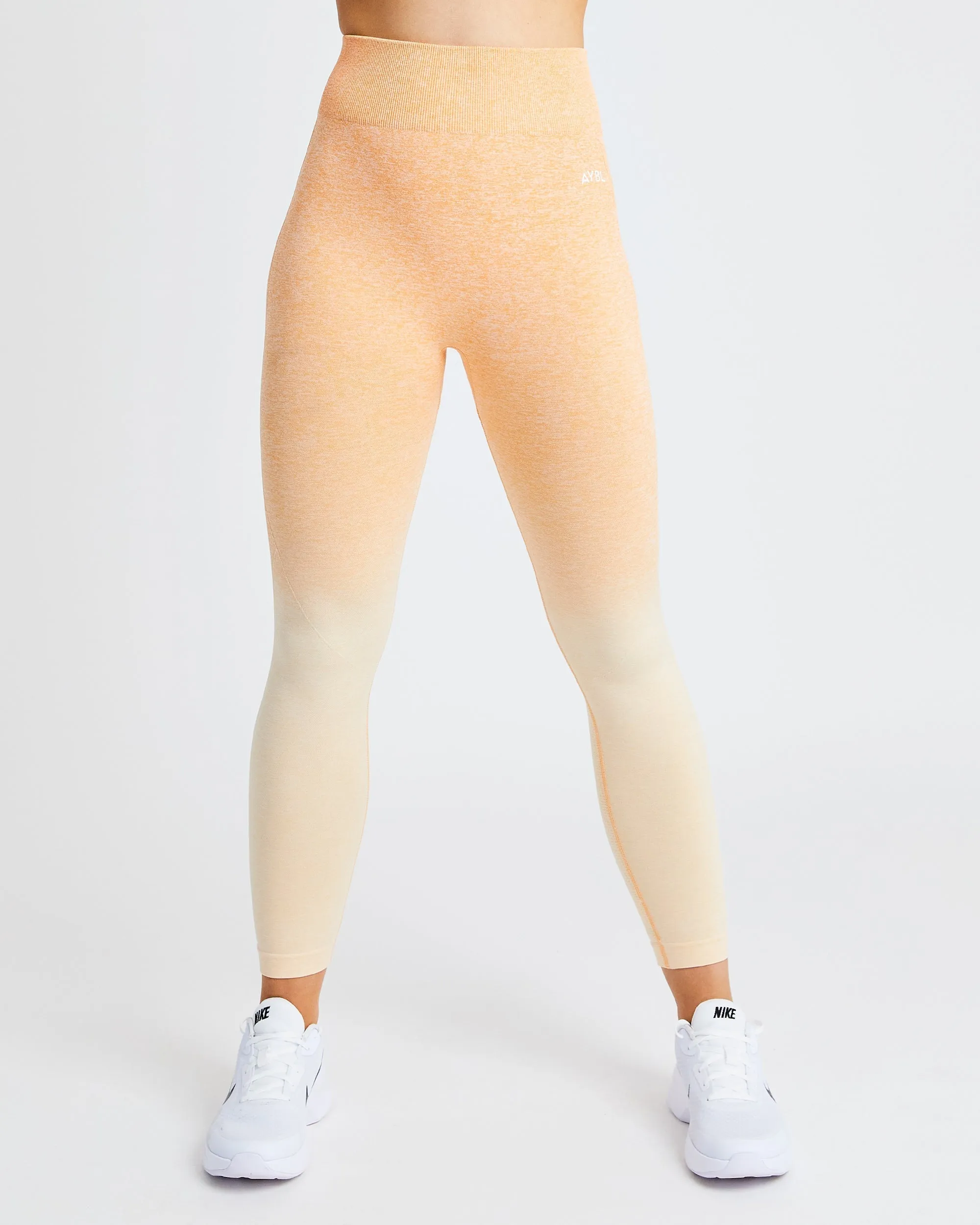 Pulse Ombré Seamless Leggings - Orange sold by AYBL