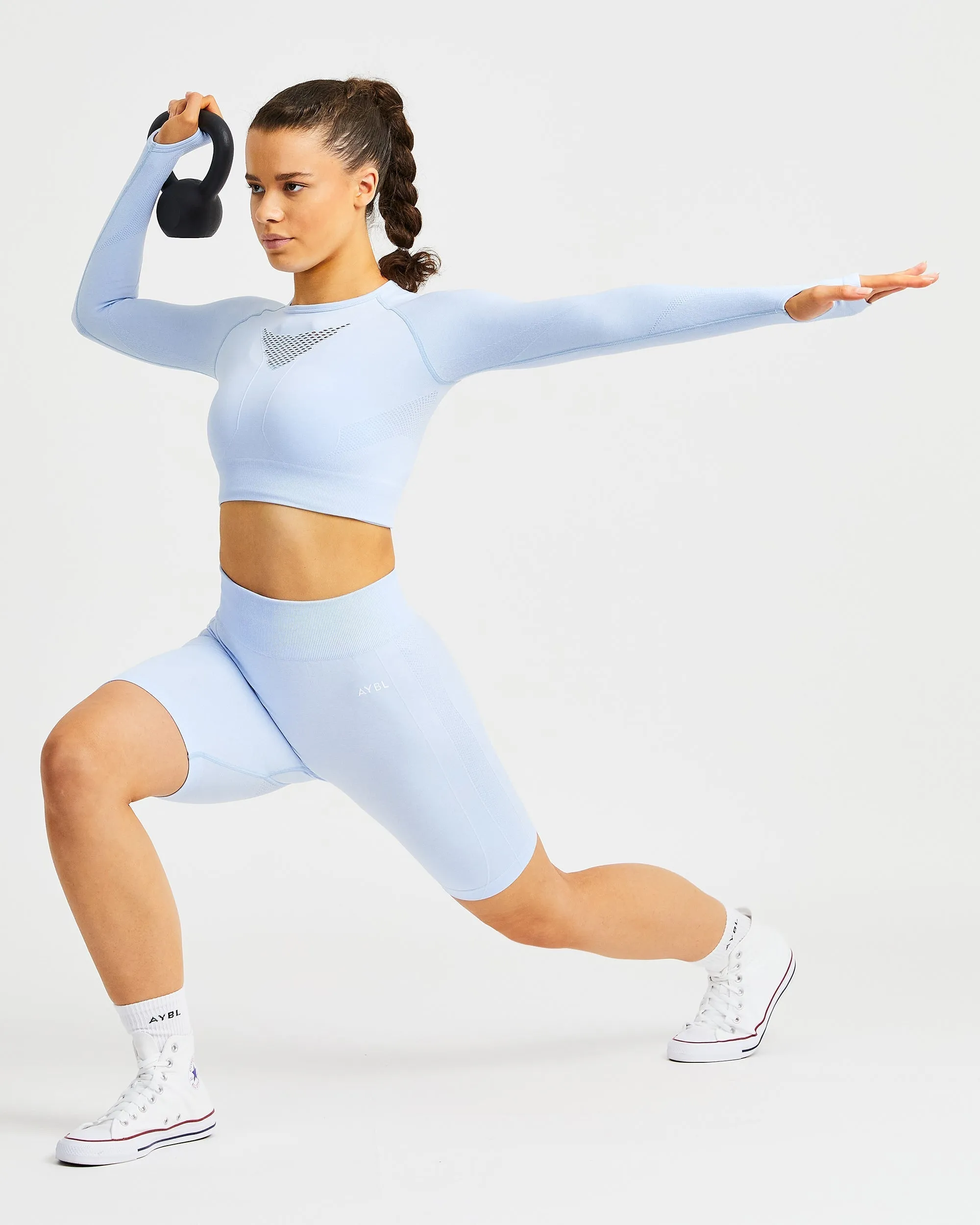 Motion Seamless Cycling Shorts - Sky Blue sold by AYBL product image thumbnail 4