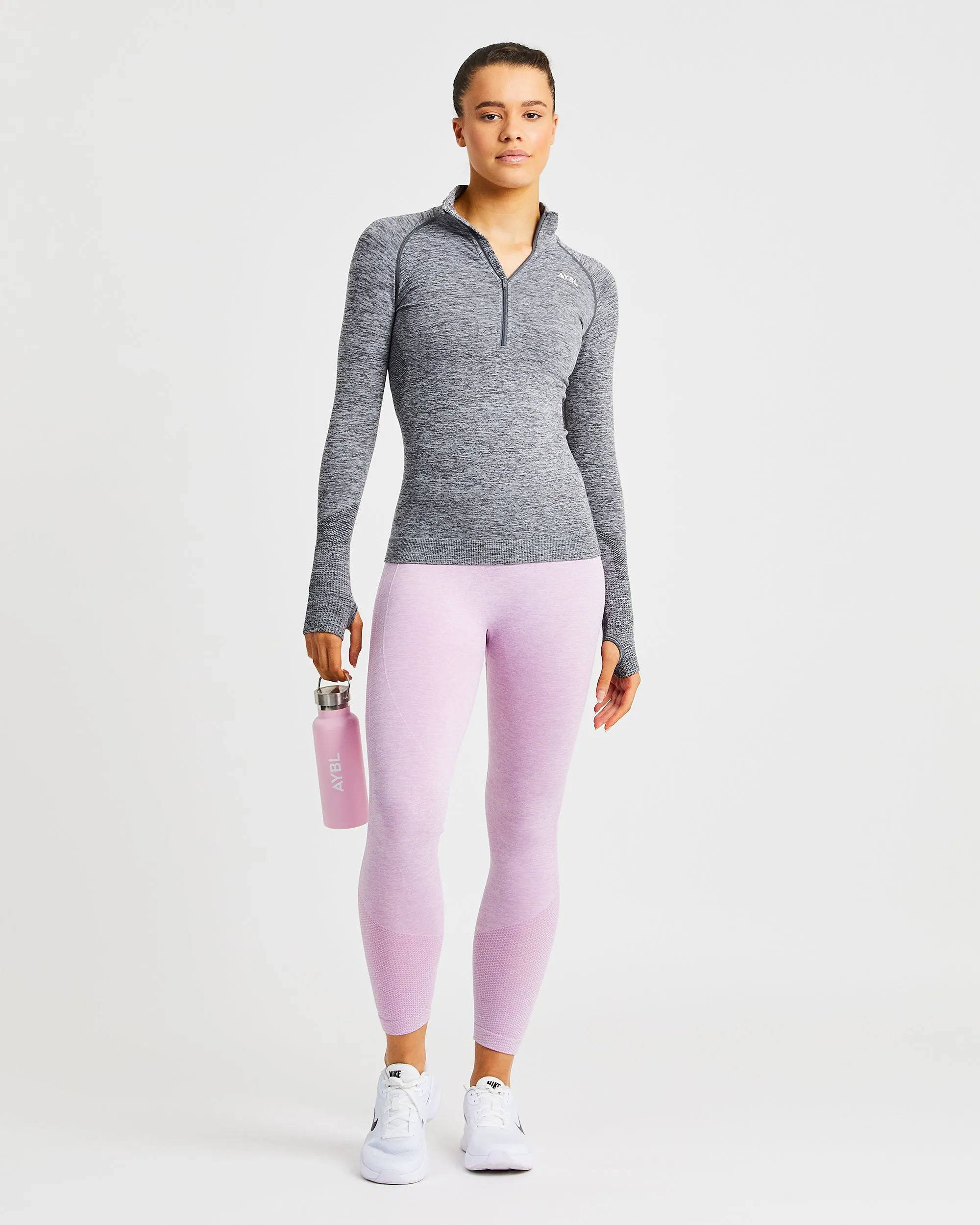 Motion Seamless 1/2 Zip Pullover - Grey Marl sold by AYBL product image thumbnail 5