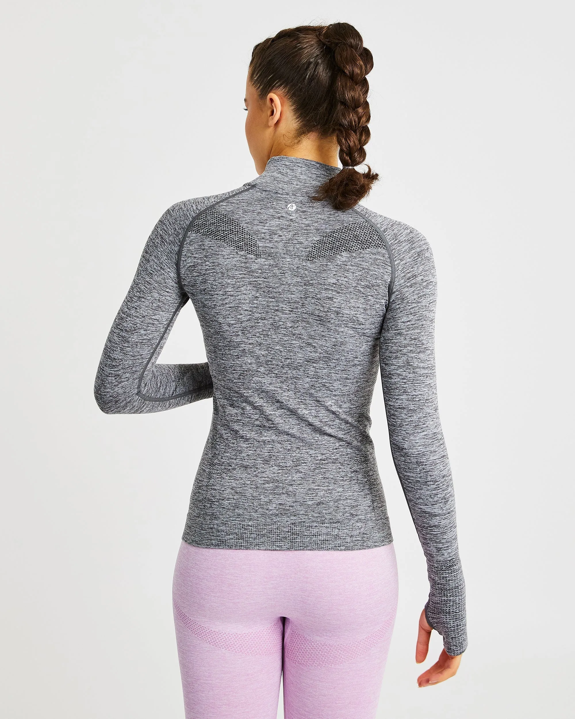 Motion Seamless 1/2 Zip Pullover - Grey Marl sold by AYBL product image thumbnail 2