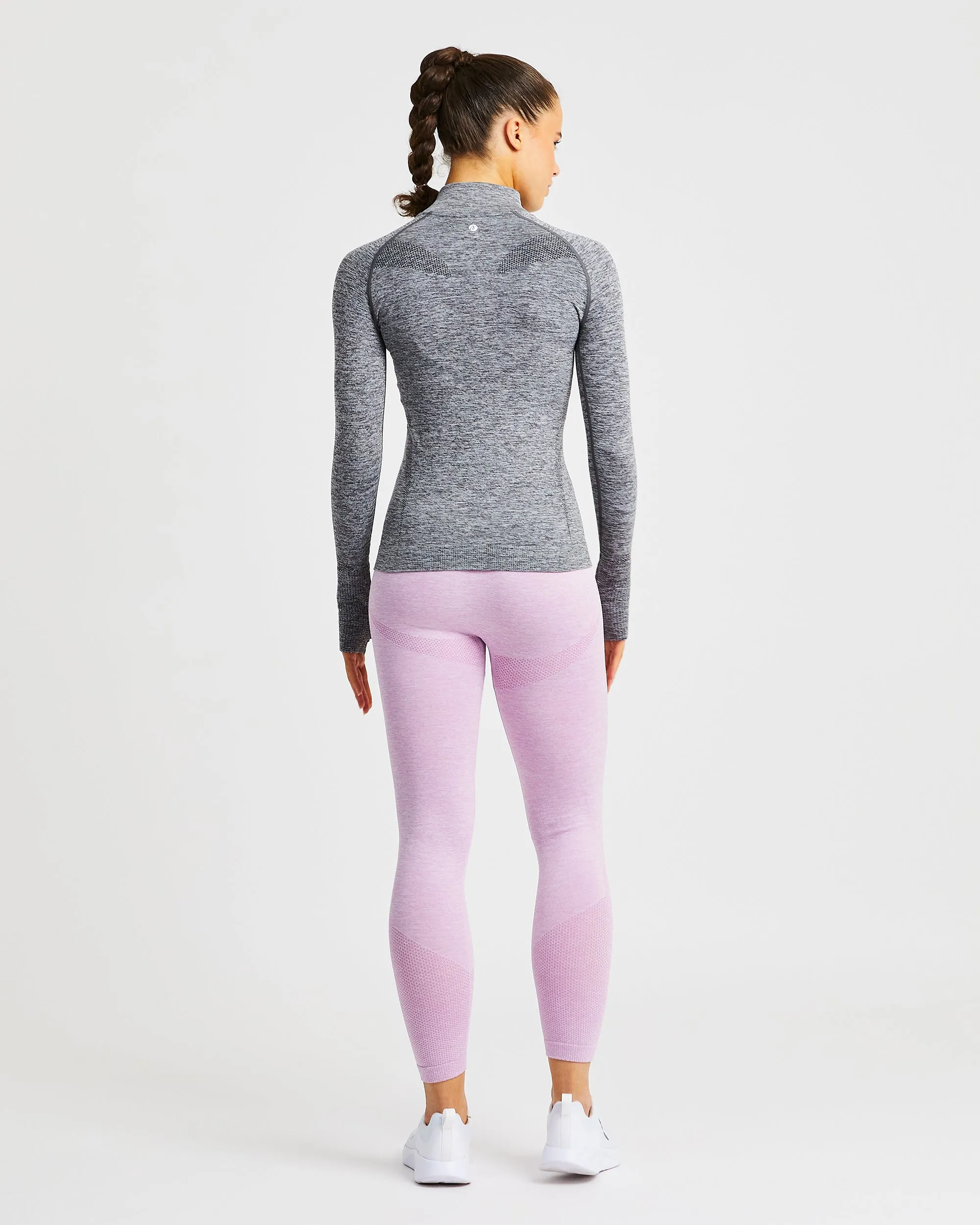 Motion Seamless 1/2 Zip Pullover - Grey Marl sold by AYBL product image thumbnail 4