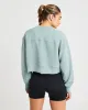 Oversized Crop Jumper - Sage Green sold by AYBL