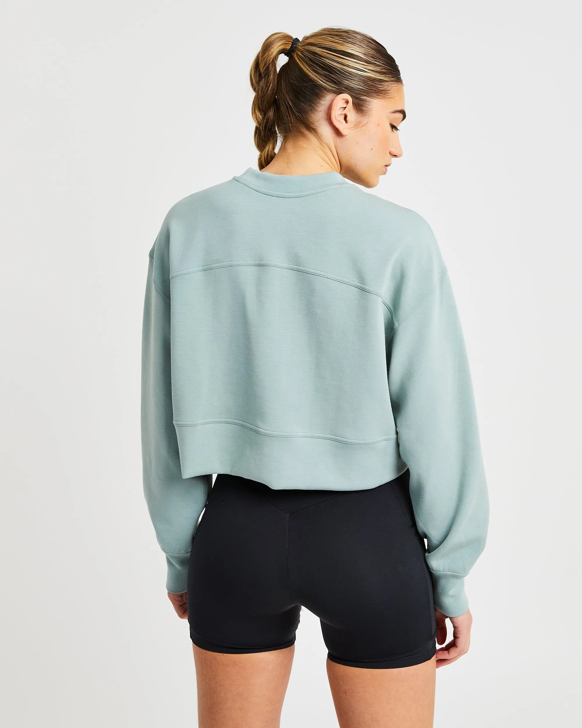 Oversized Crop Jumper - Sage Green sold by AYBL product image thumbnail 2