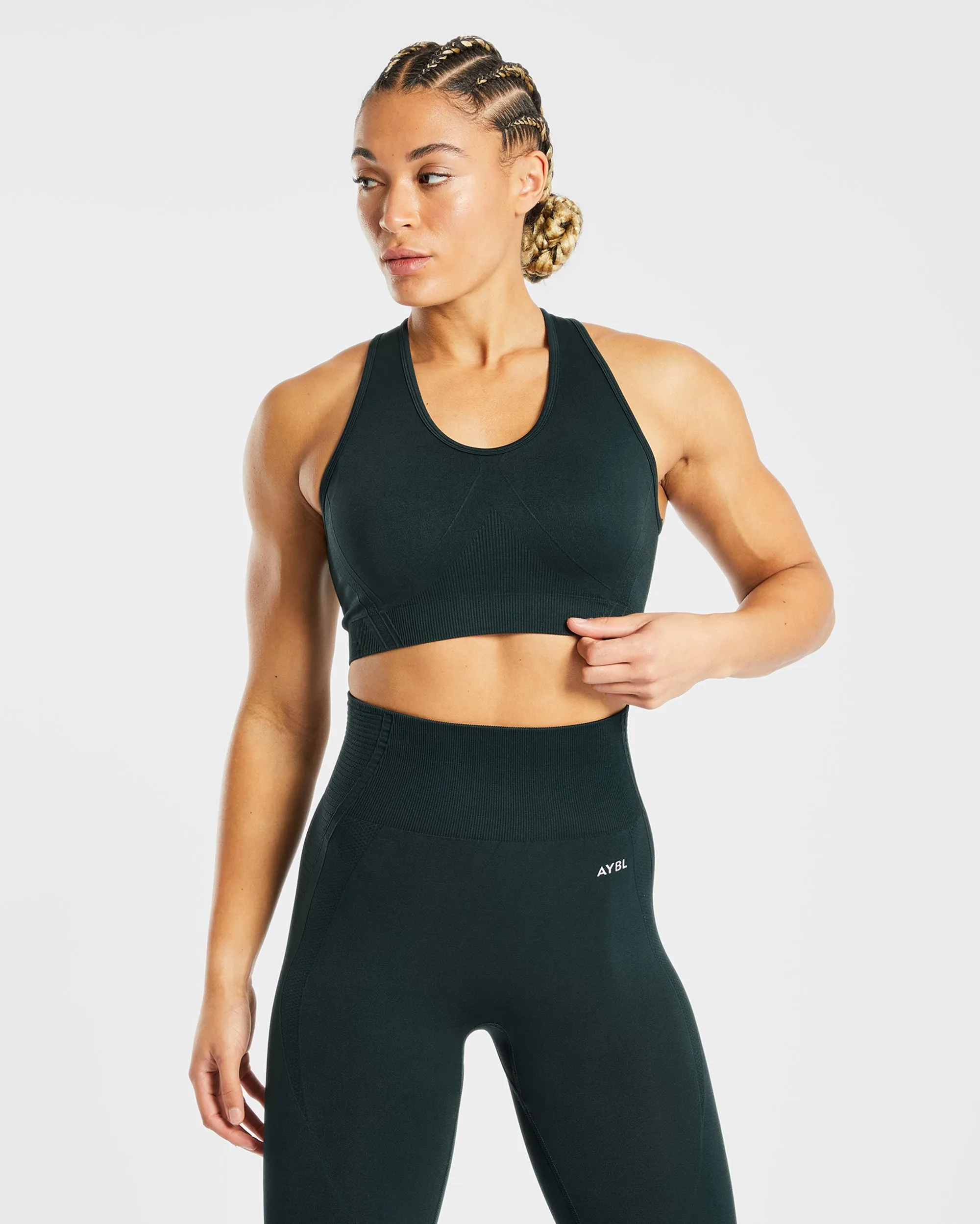 Balance V2 Seamless Sports Bra - Forest Green sold by AYBL