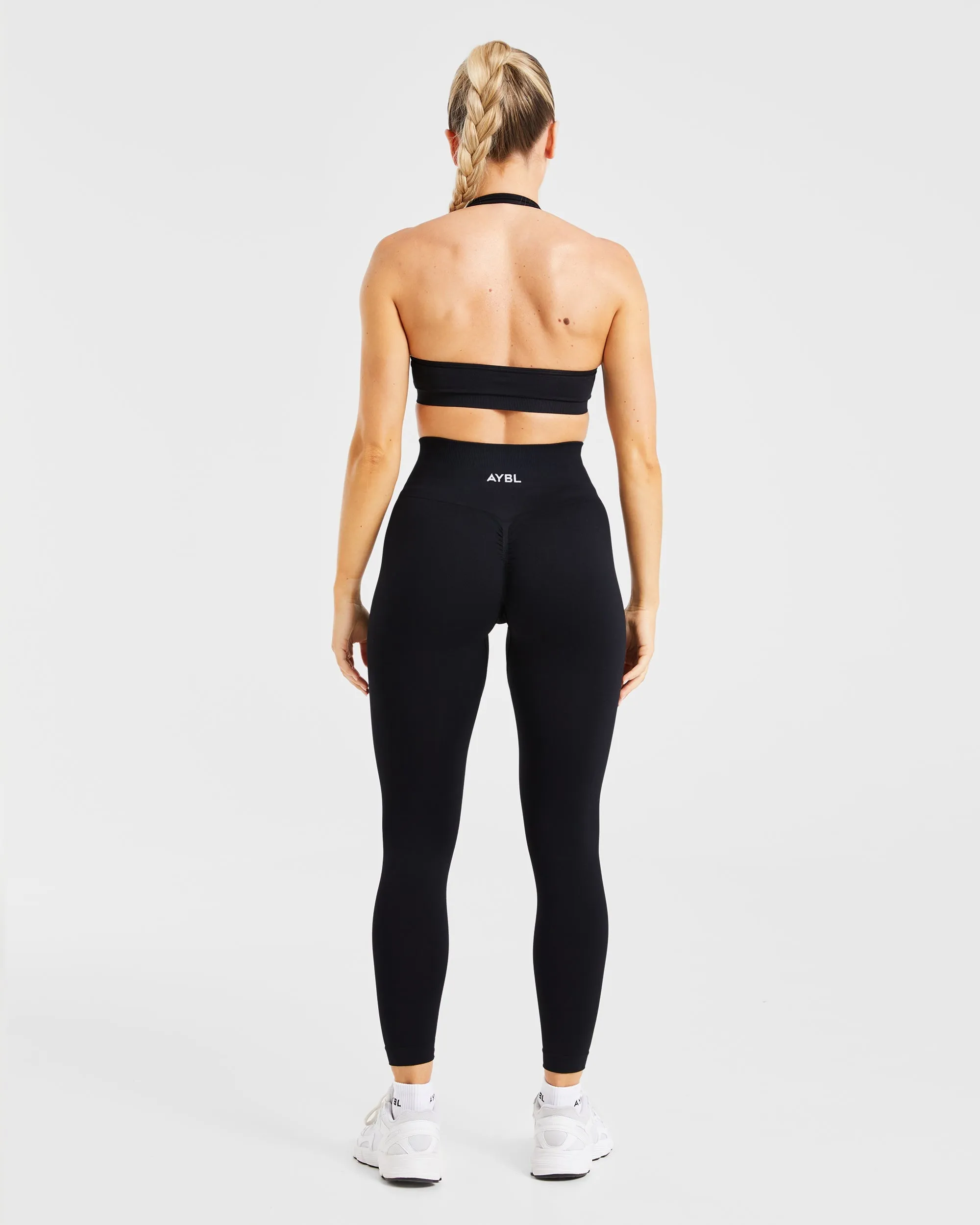 Essential Seamless Halterneck Sports Bra - Black sold by AYBL product image thumbnail 4