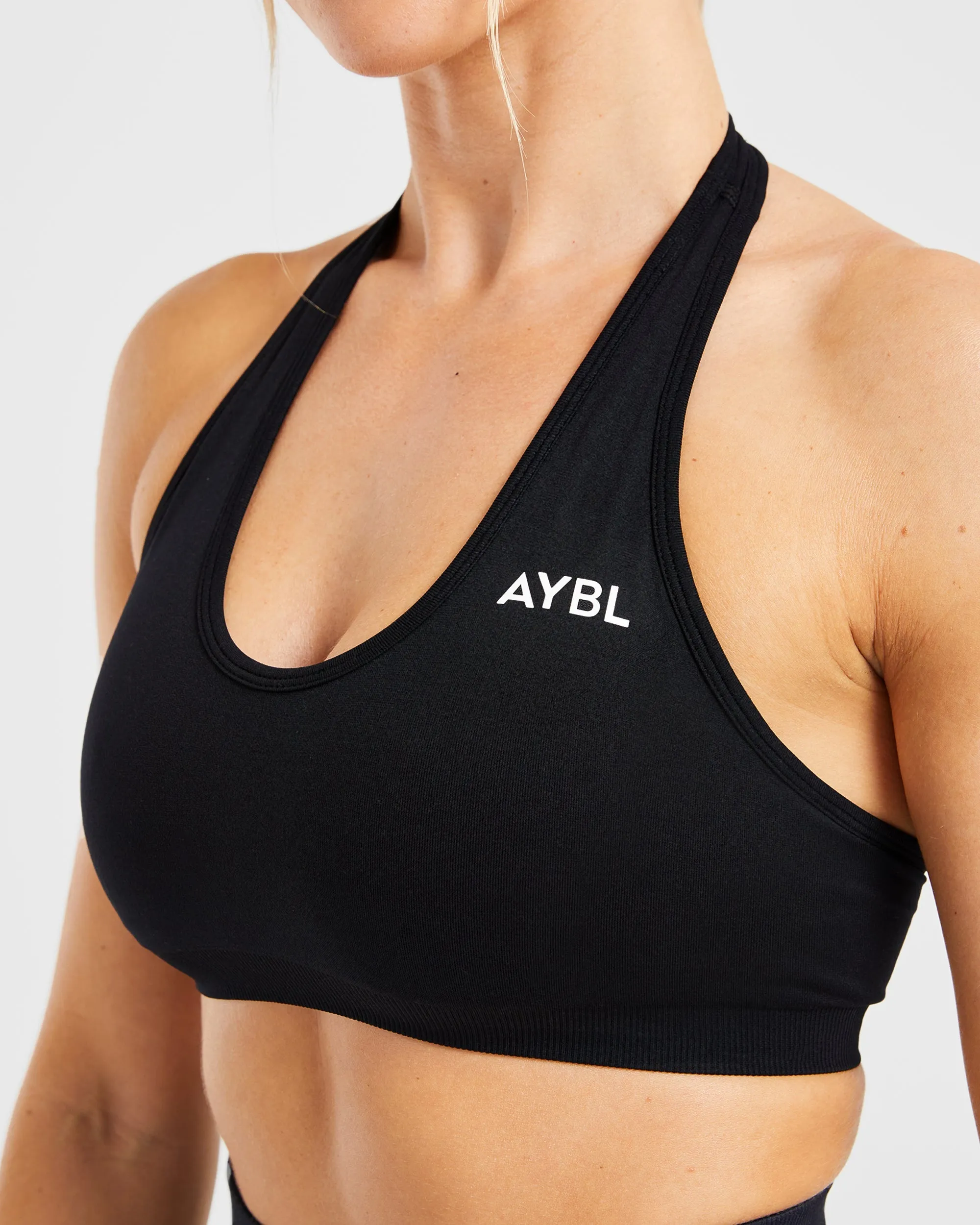 Essential Seamless Halterneck Sports Bra - Black sold by AYBL product image thumbnail 5