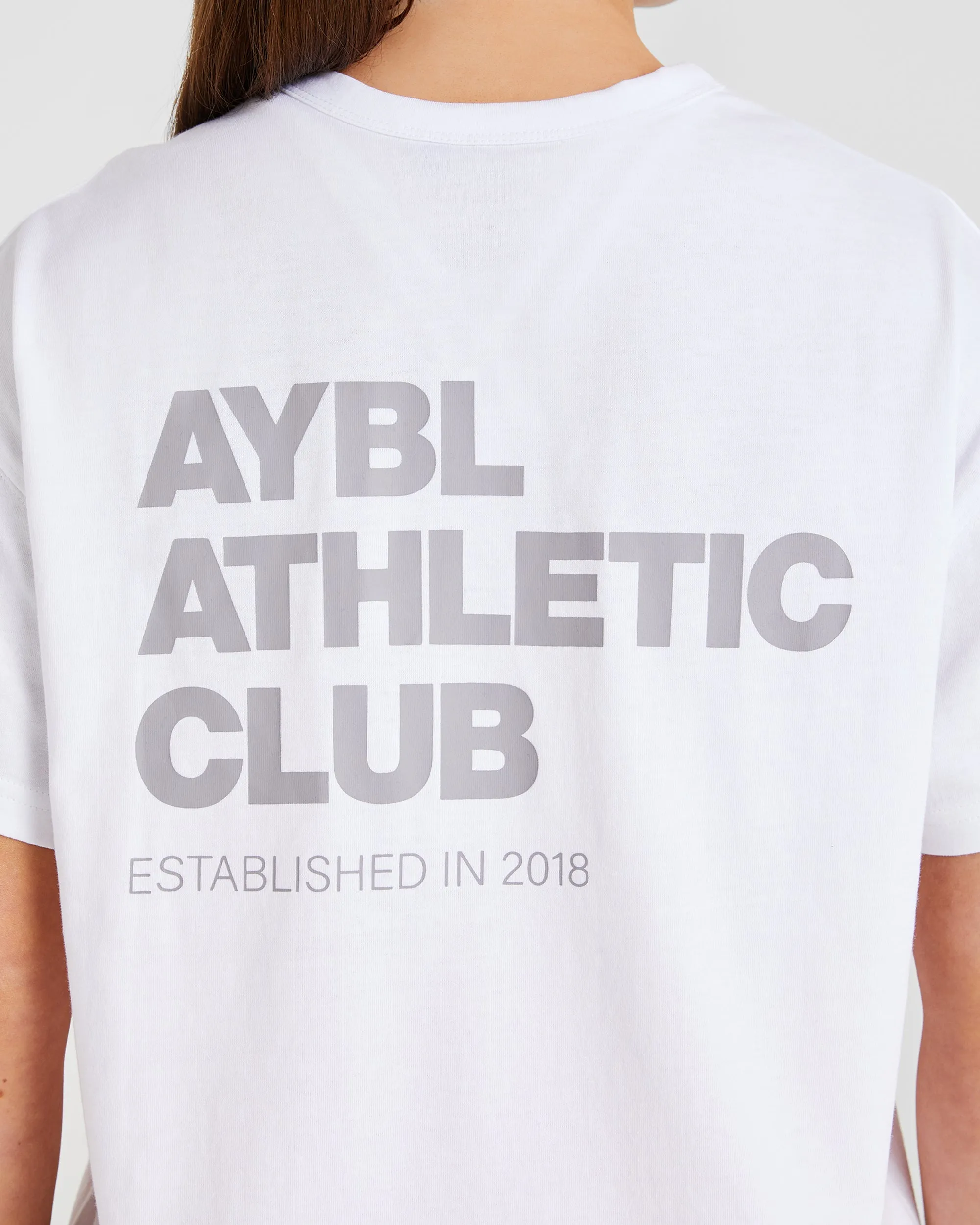 Athletics Club Oversized T Shirt - White/Grey sold by AYBL product image thumbnail 5
