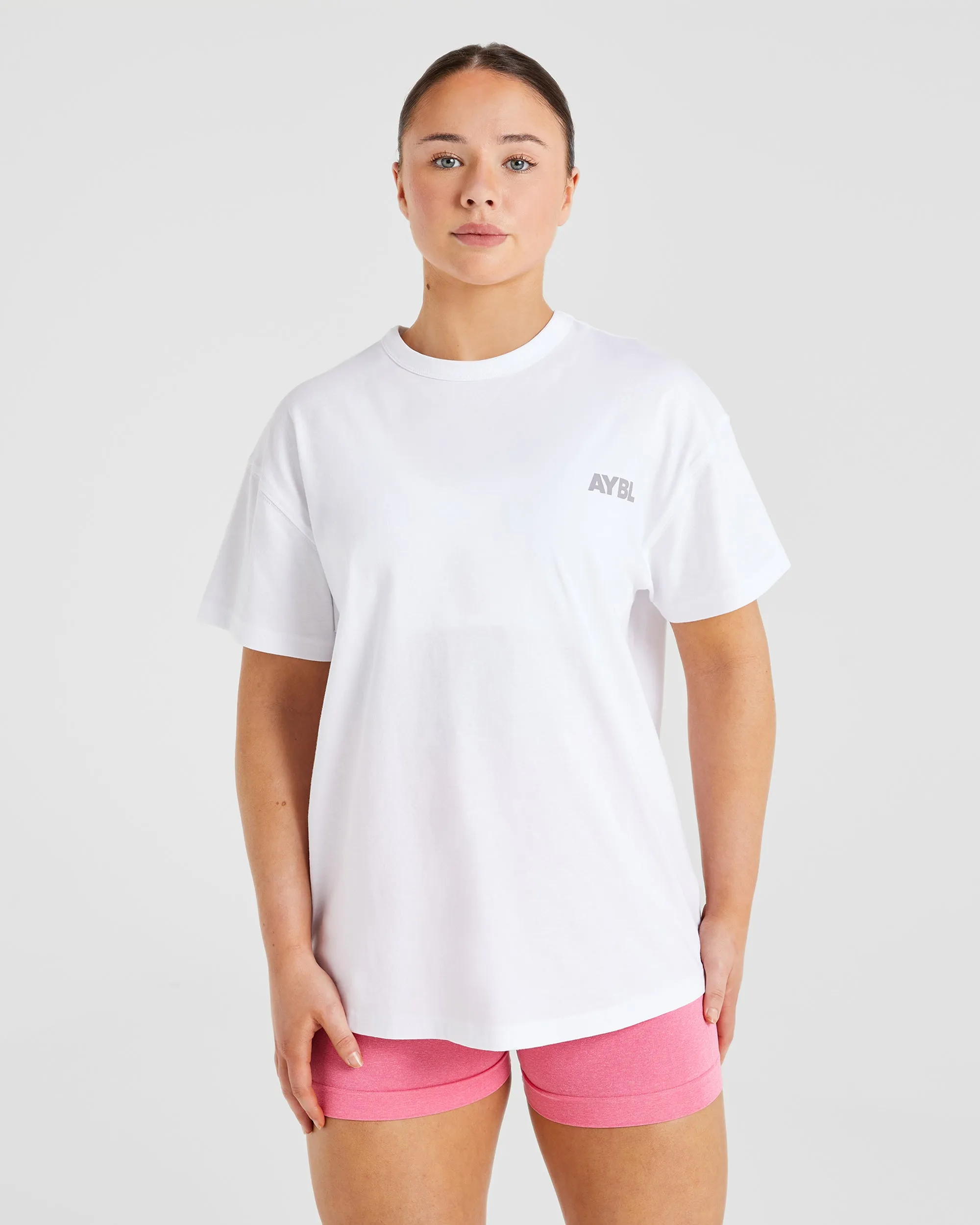 Athletics Club Oversized T Shirt - White/Grey sold by AYBL product image thumbnail 2