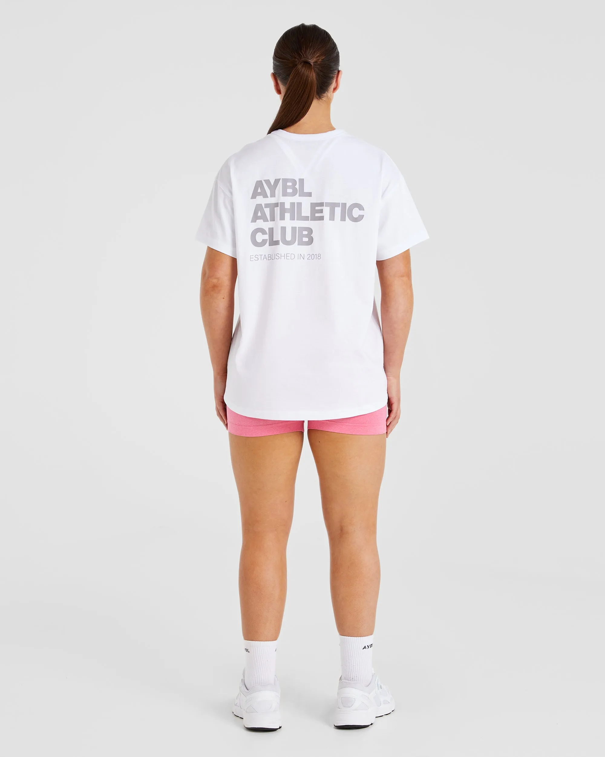 Athletics Club Oversized T Shirt - White/Grey sold by AYBL product image thumbnail 3