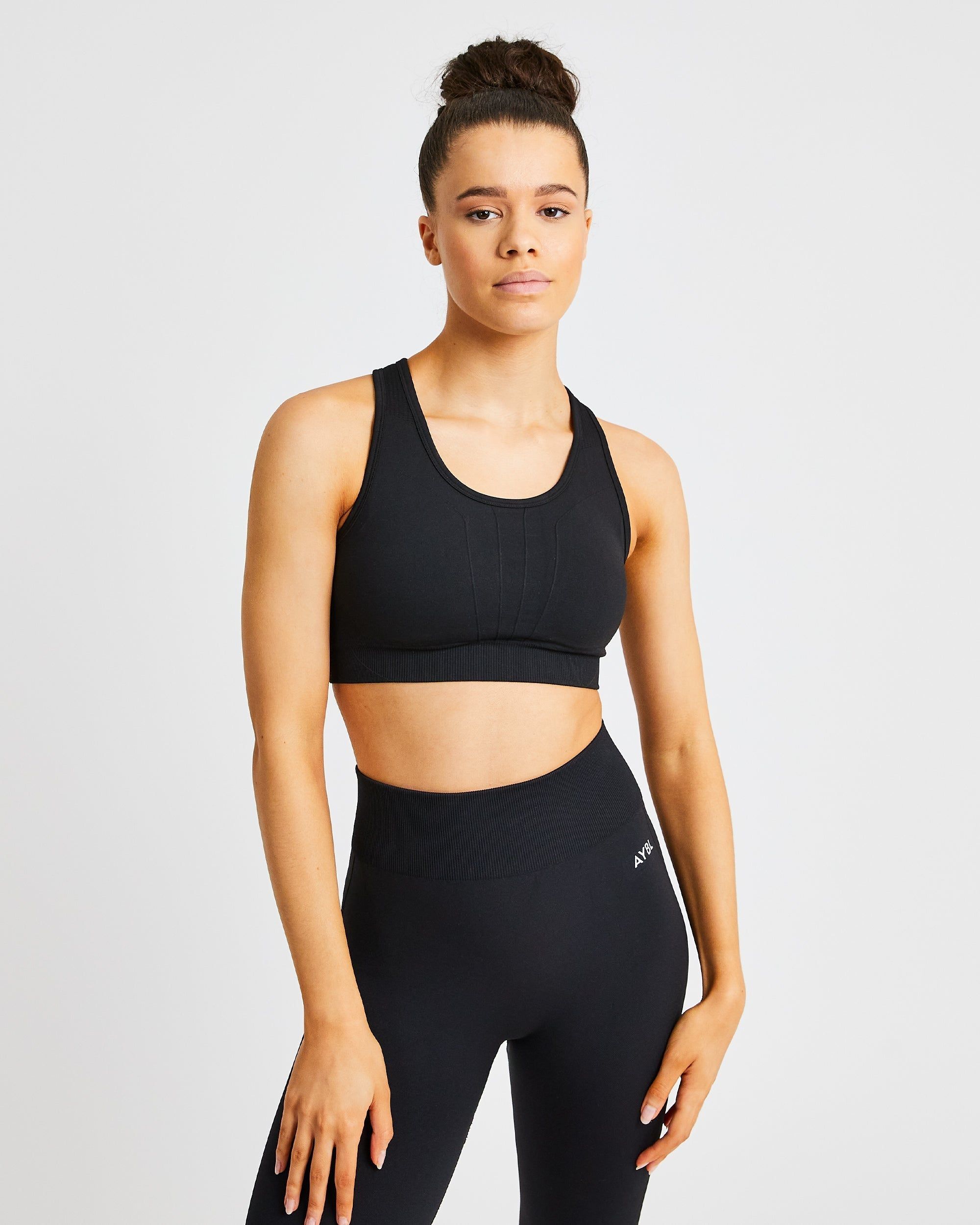Pulse Seamless Sports Bra - Black sold by AYBL