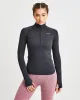 Motion Seamless 1/2 Zip Pullover - Black Marl sold by AYBL