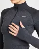 Motion Seamless 1/2 Zip Pullover - Black Marl sold by AYBL
