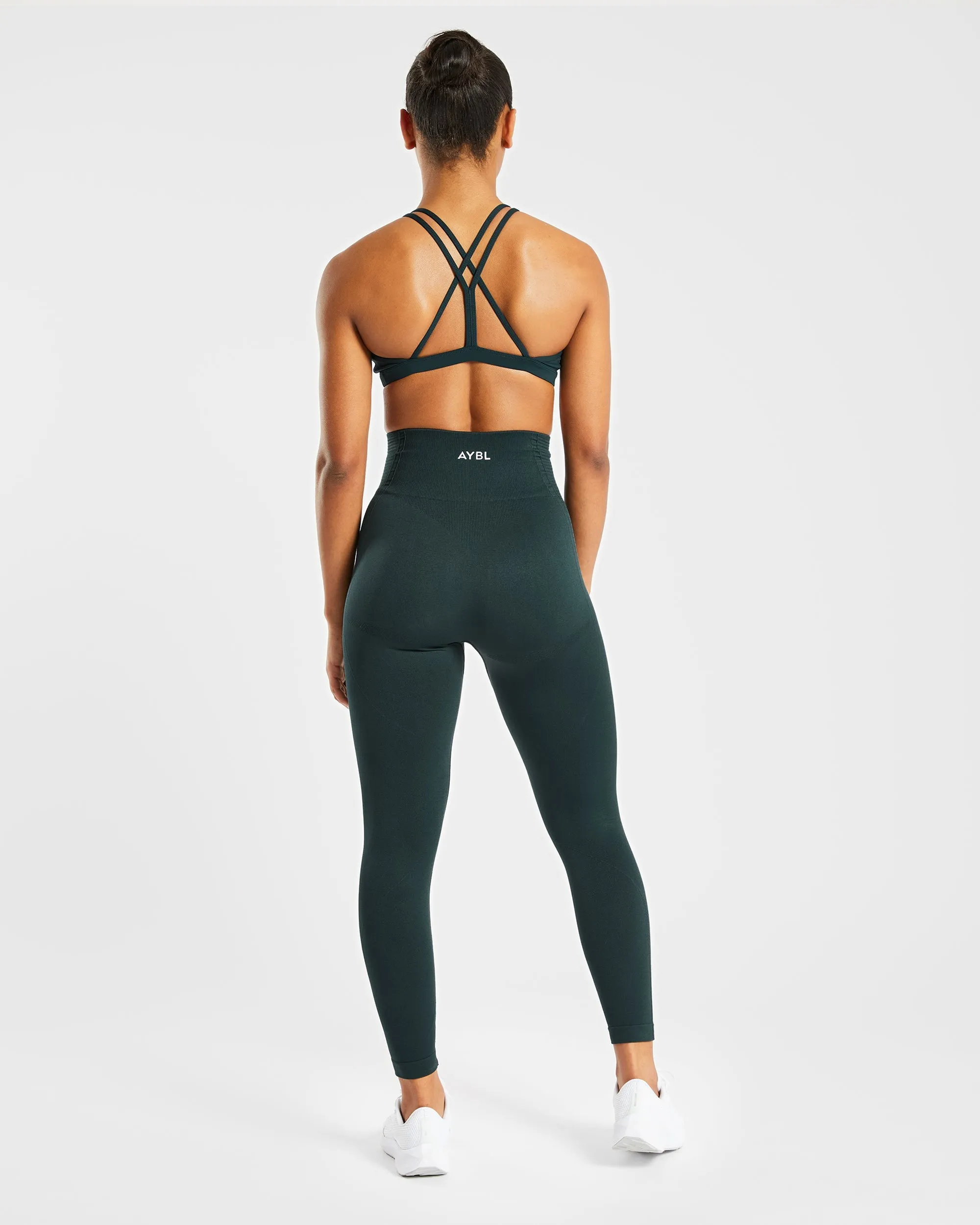 Essential Strappy Sports Bra - Forest Green sold by AYBL product image thumbnail 4