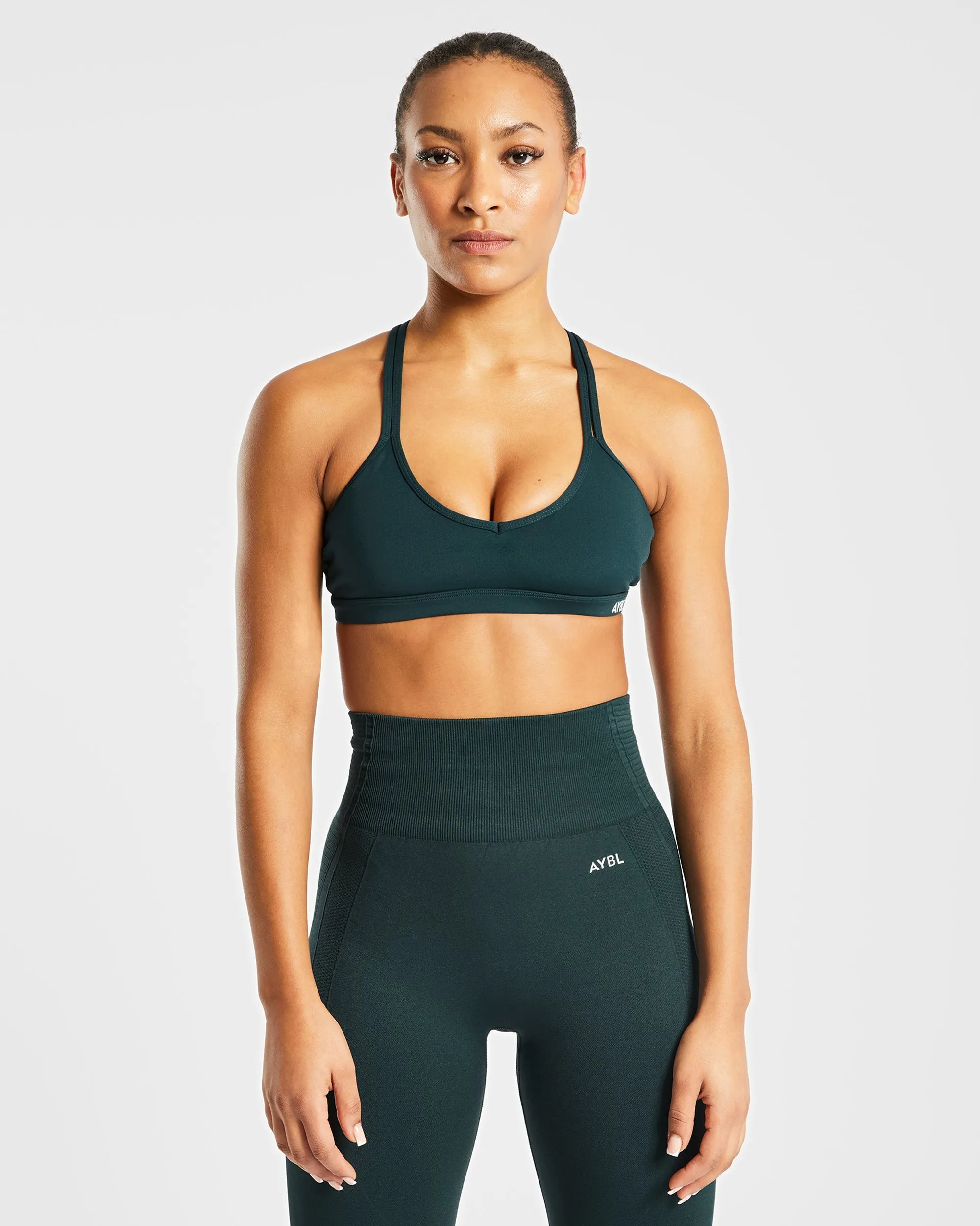Essential Strappy Sports Bra - Forest Green sold by AYBL
