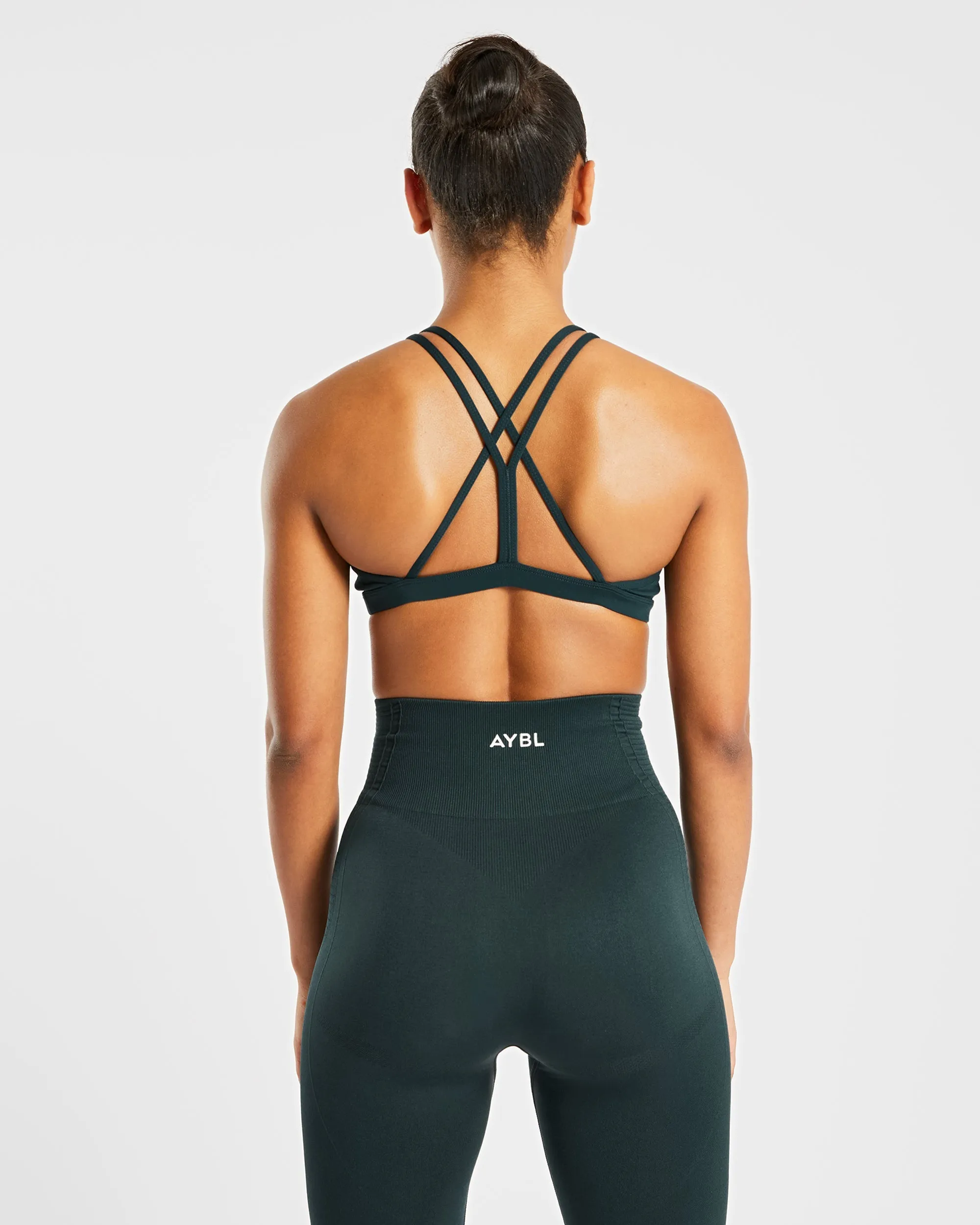 Essential Strappy Sports Bra - Forest Green sold by AYBL product image thumbnail 2