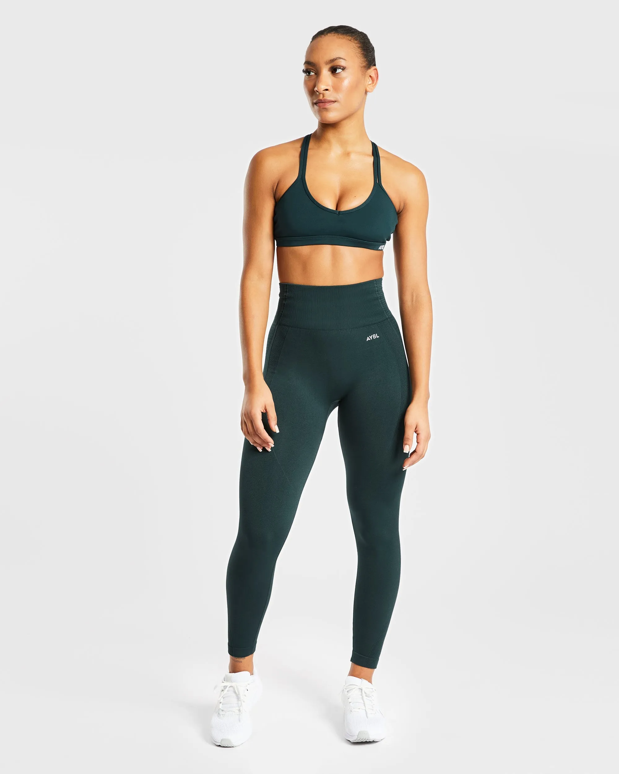 Essential Strappy Sports Bra - Forest Green sold by AYBL product image thumbnail 3