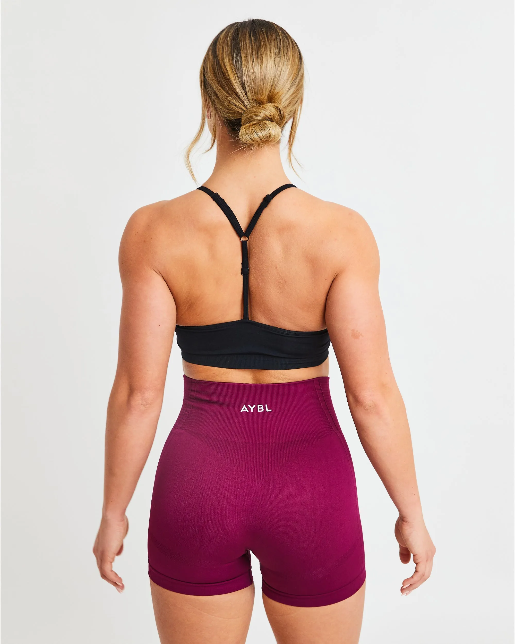 Essential Seamless V Neck Sports Bra - Black sold by AYBL product image thumbnail 2