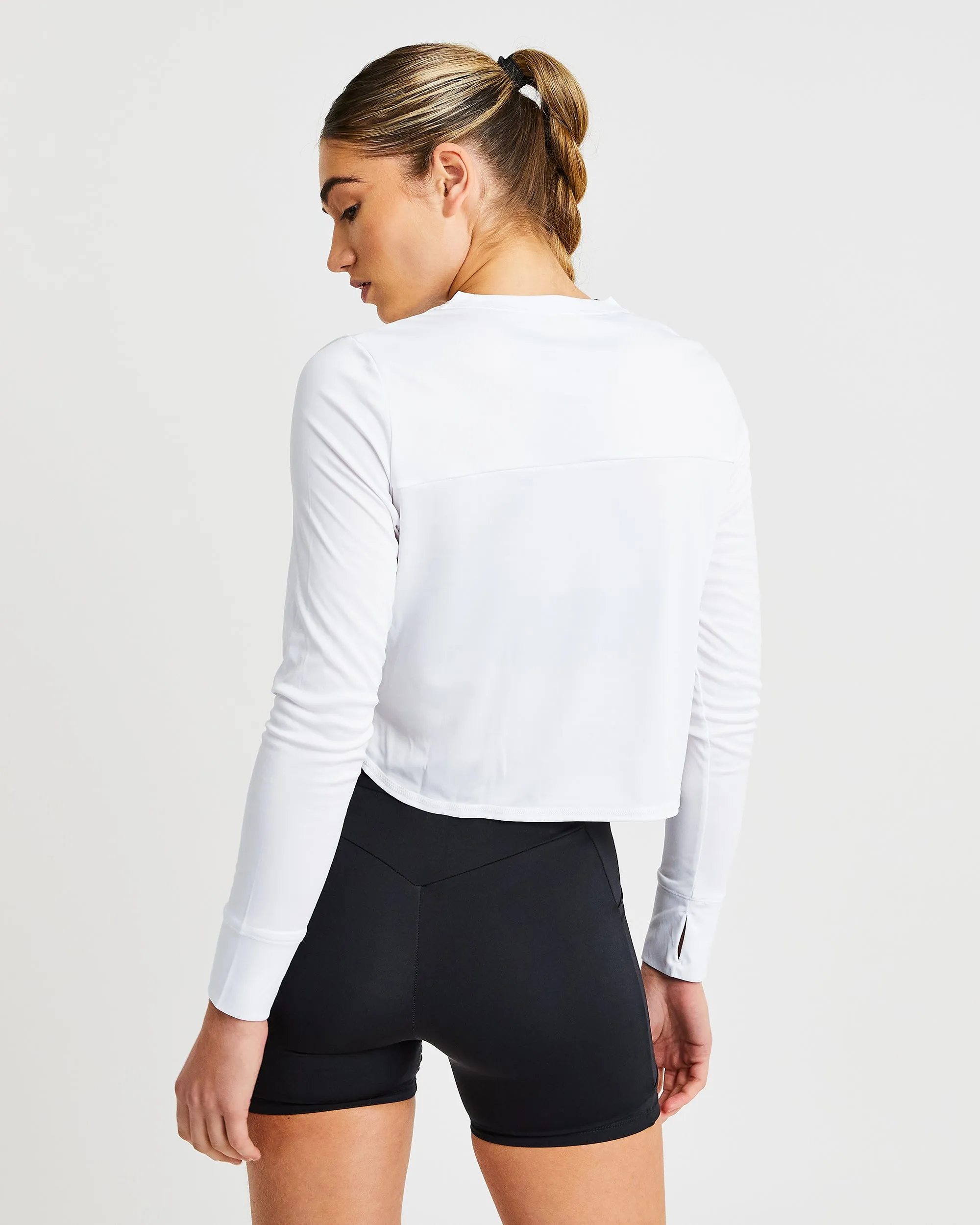 Define Long Sleeve Crop T - White sold by AYBL product image thumbnail 2
