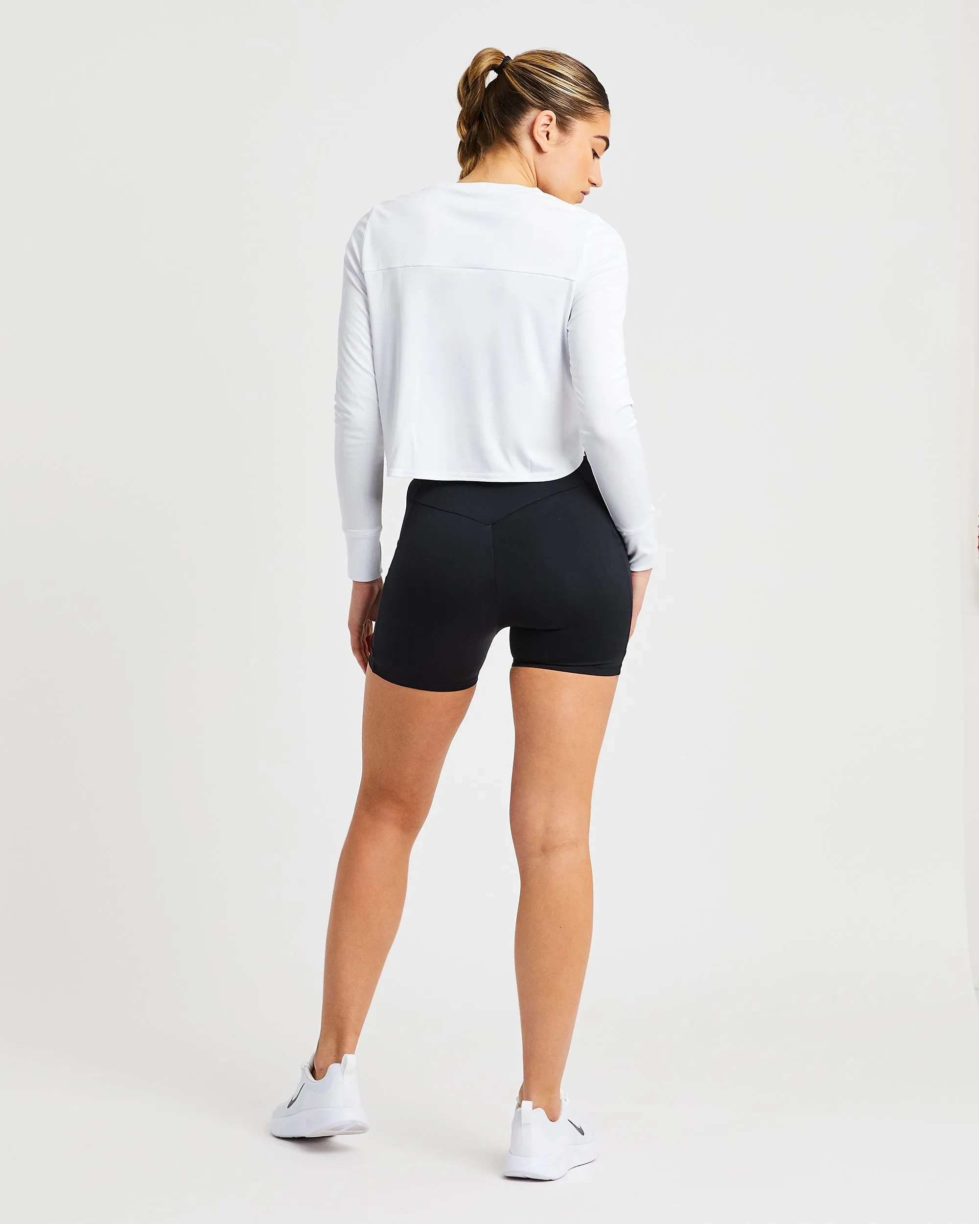 Define Long Sleeve Crop T - White sold by AYBL product image thumbnail 4