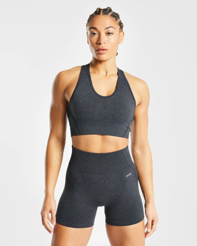 Balance V2 Seamless Sports Bra - Speckle Black sold by AYBL