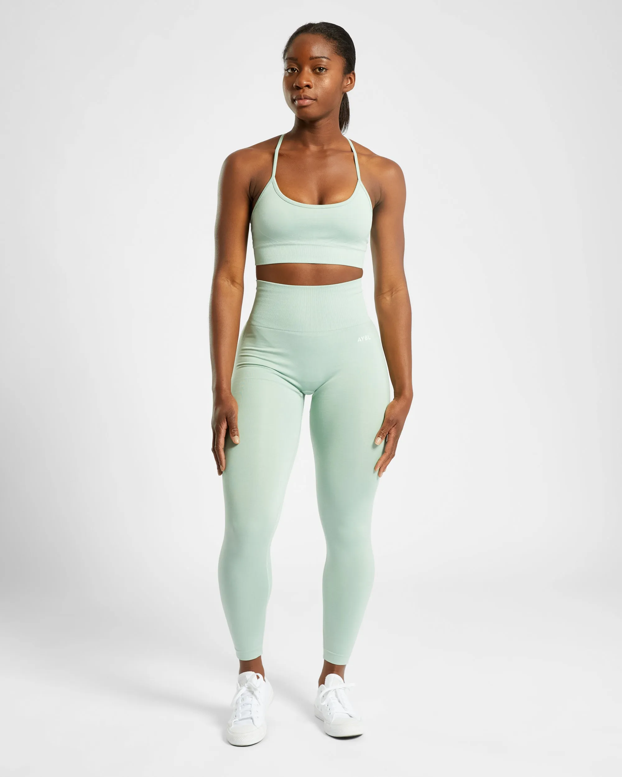 Empower Seamless Leggings - Spring Green Marl sold by AYBL product image thumbnail 3