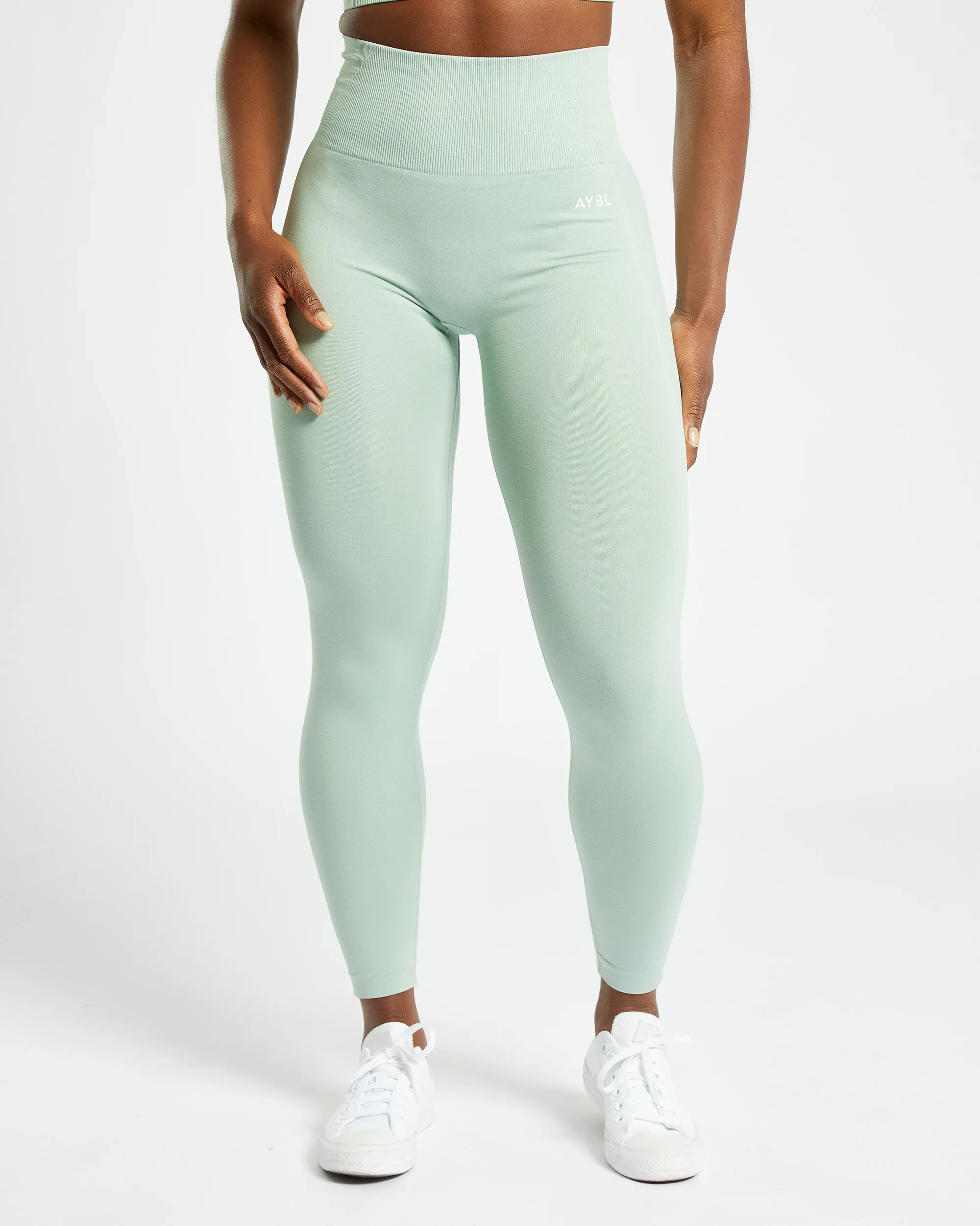 Empower Seamless Leggings - Spring Green Marl sold by AYBL