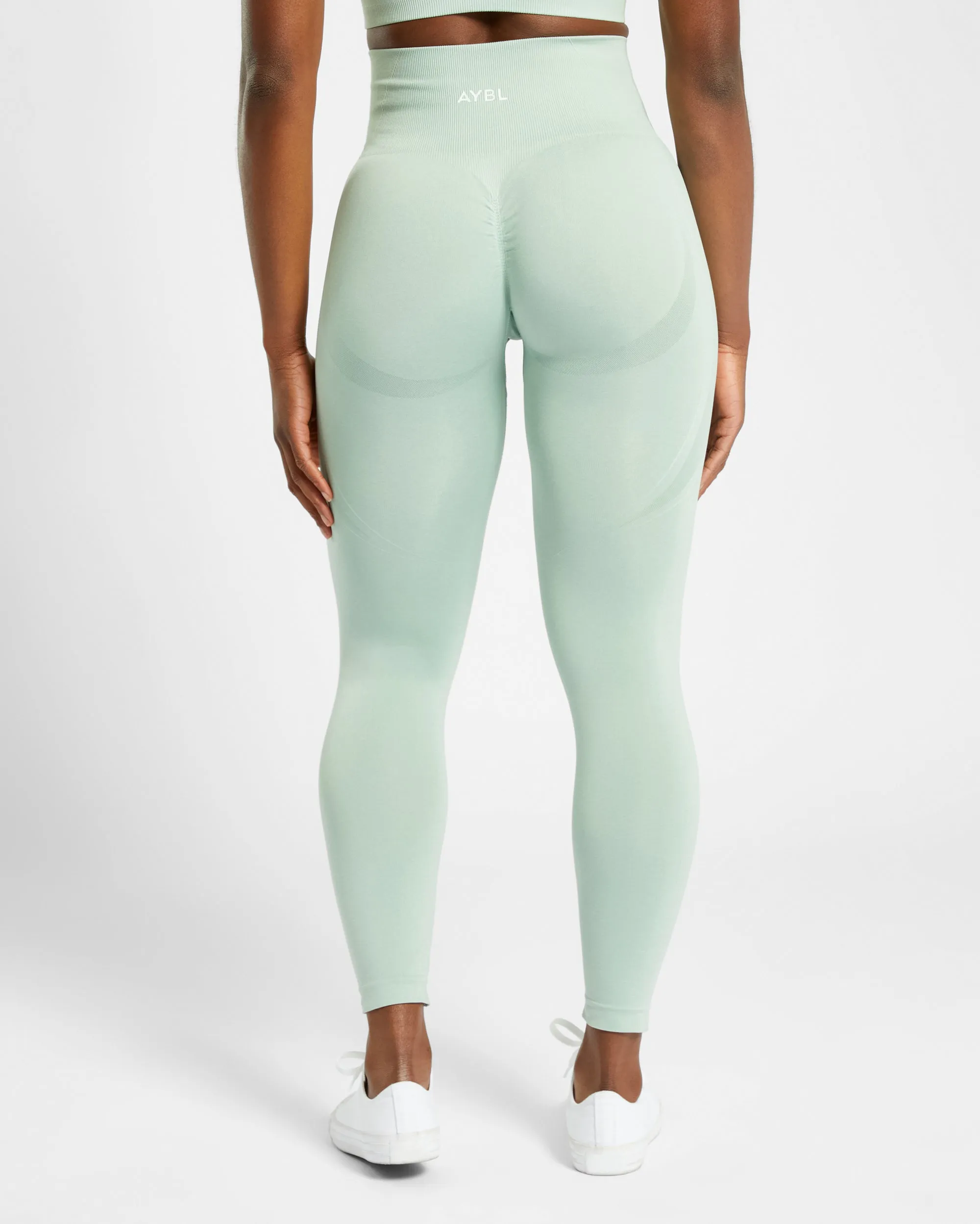 Empower Seamless Leggings - Spring Green Marl sold by AYBL product image thumbnail 2