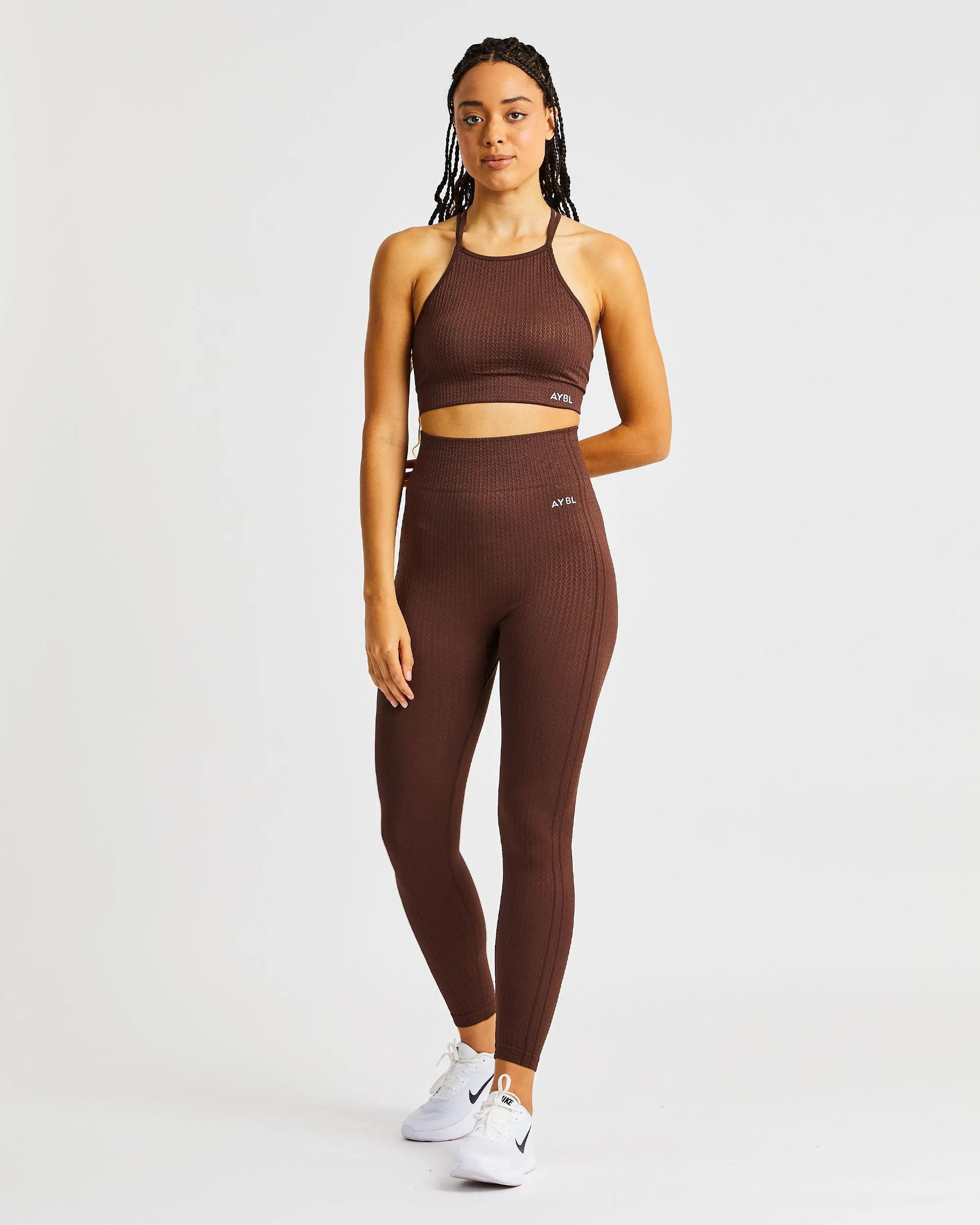 Luxe Seamless Crop Tank Top - Brown sold by AYBL product image thumbnail 3