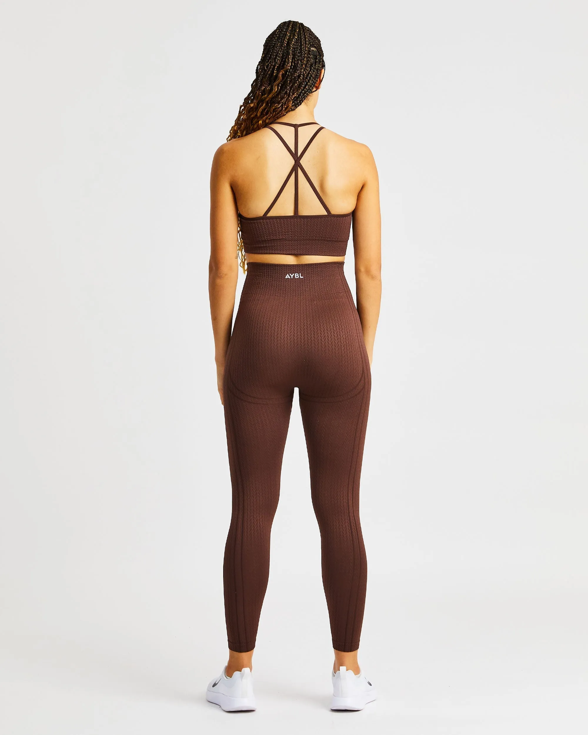 Luxe Seamless Crop Tank Top - Brown sold by AYBL product image thumbnail 4