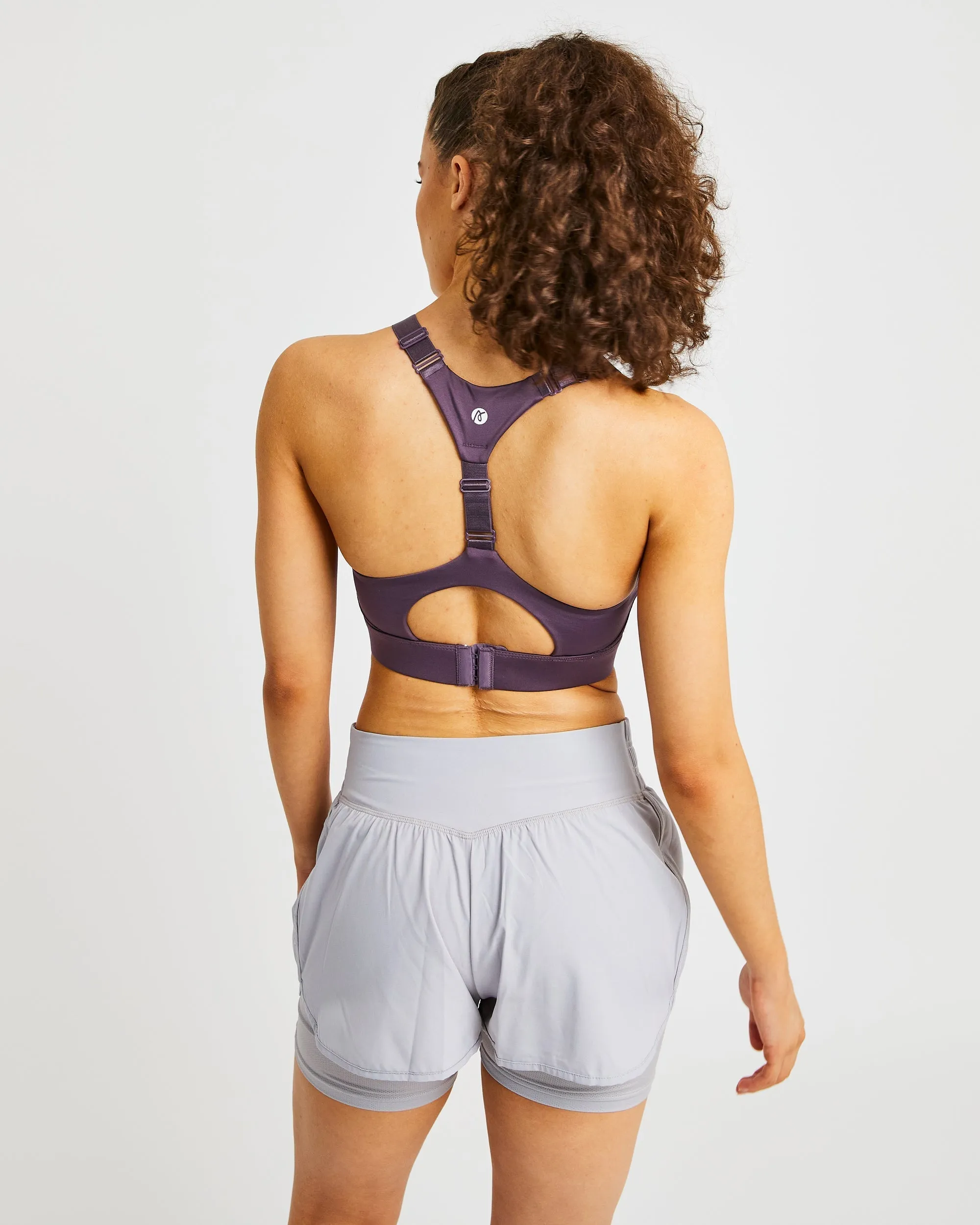 Sportive Open Back Sports Bra - Purple sold by AYBL product image thumbnail 2