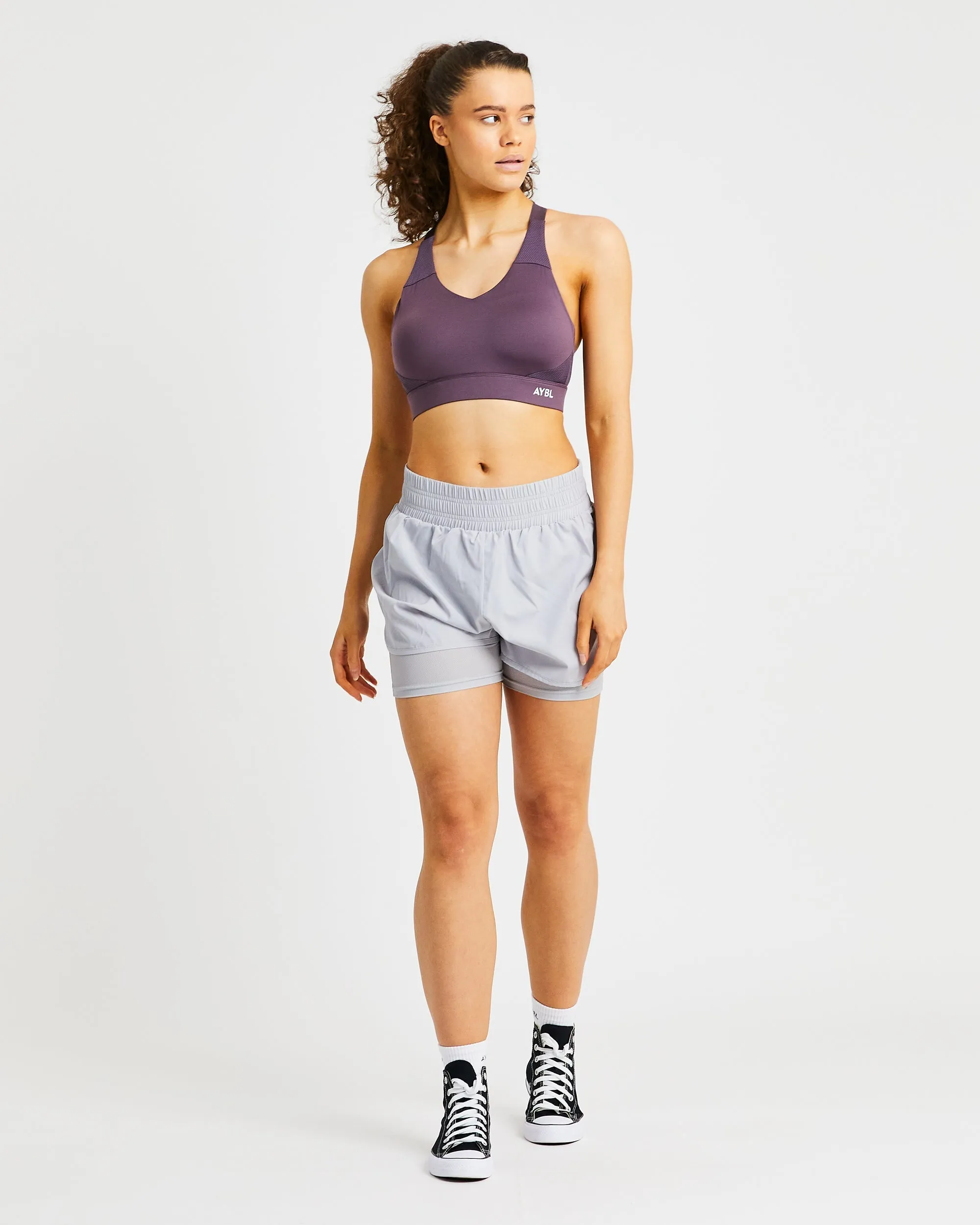 Sportive Open Back Sports Bra - Purple sold by AYBL product image thumbnail 3