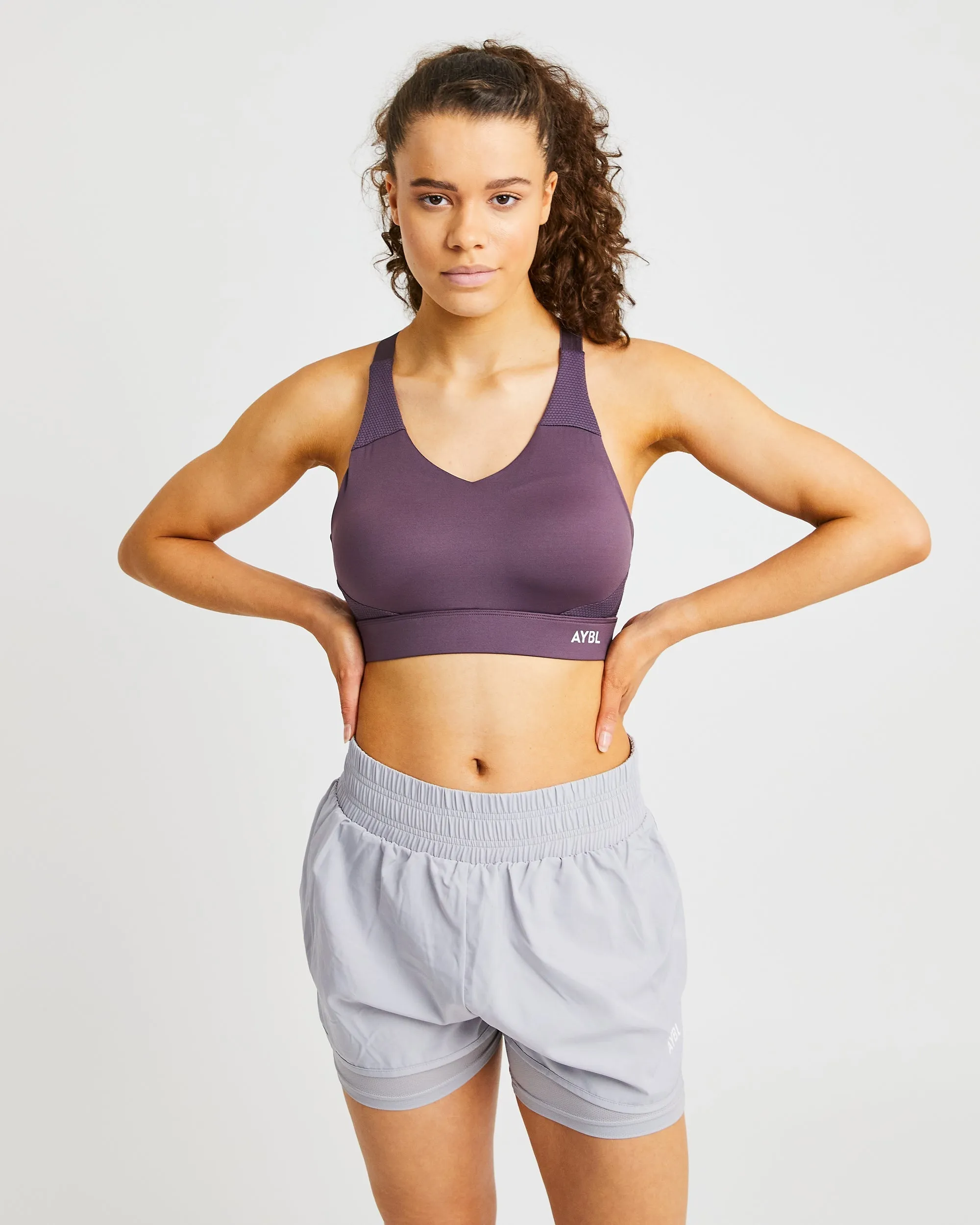 Sportive Open Back Sports Bra - Purple sold by AYBL