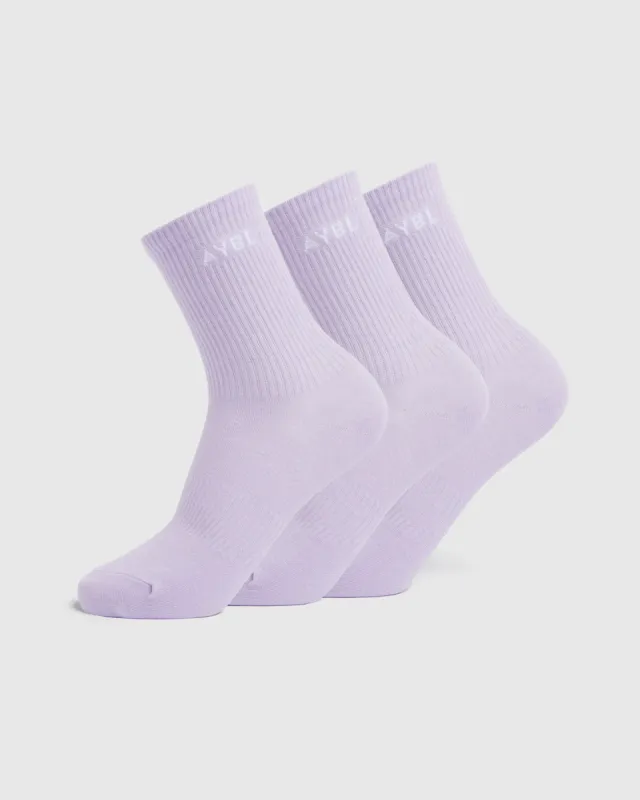 Everyday Crew Socks (3 Pack) - Purple sold by AYBL