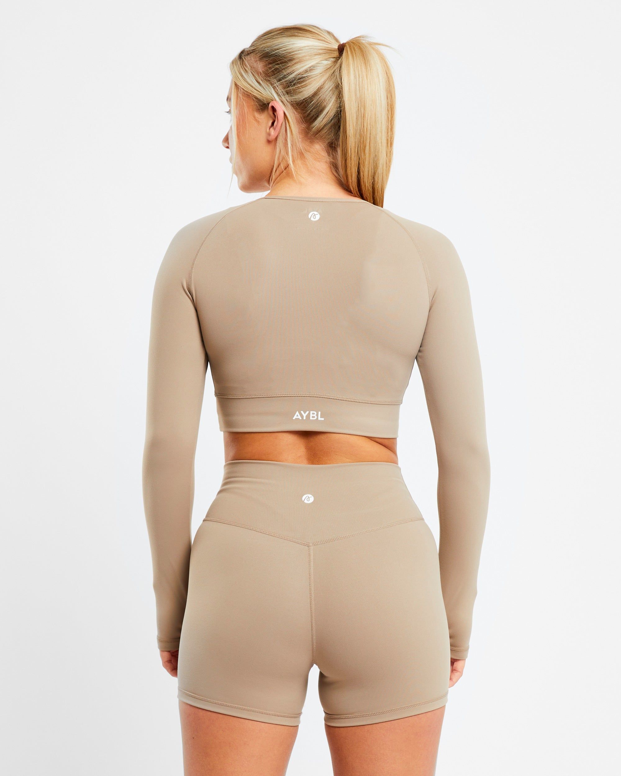 Core Long Sleeve Crop Top - Mocha sold by AYBL product image thumbnail 2