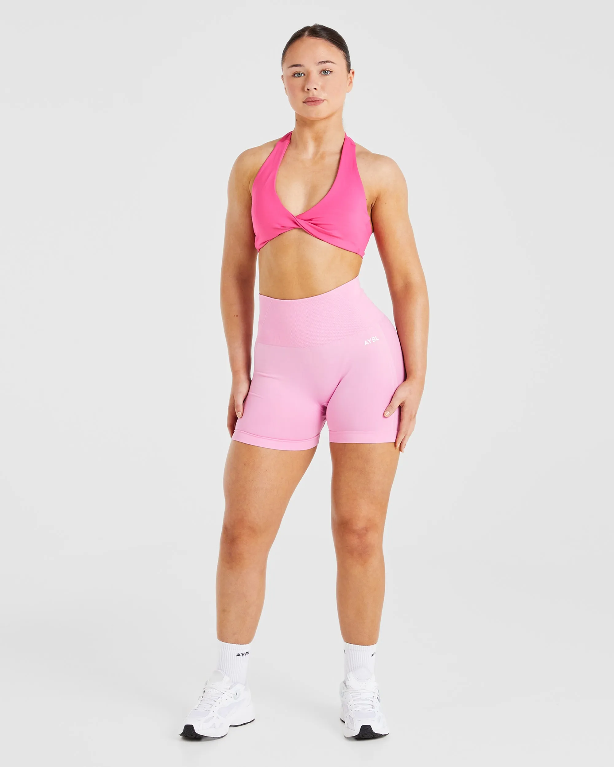 Essential Halterneck Sports Bra - Hot Pink sold by AYBL product image thumbnail 3